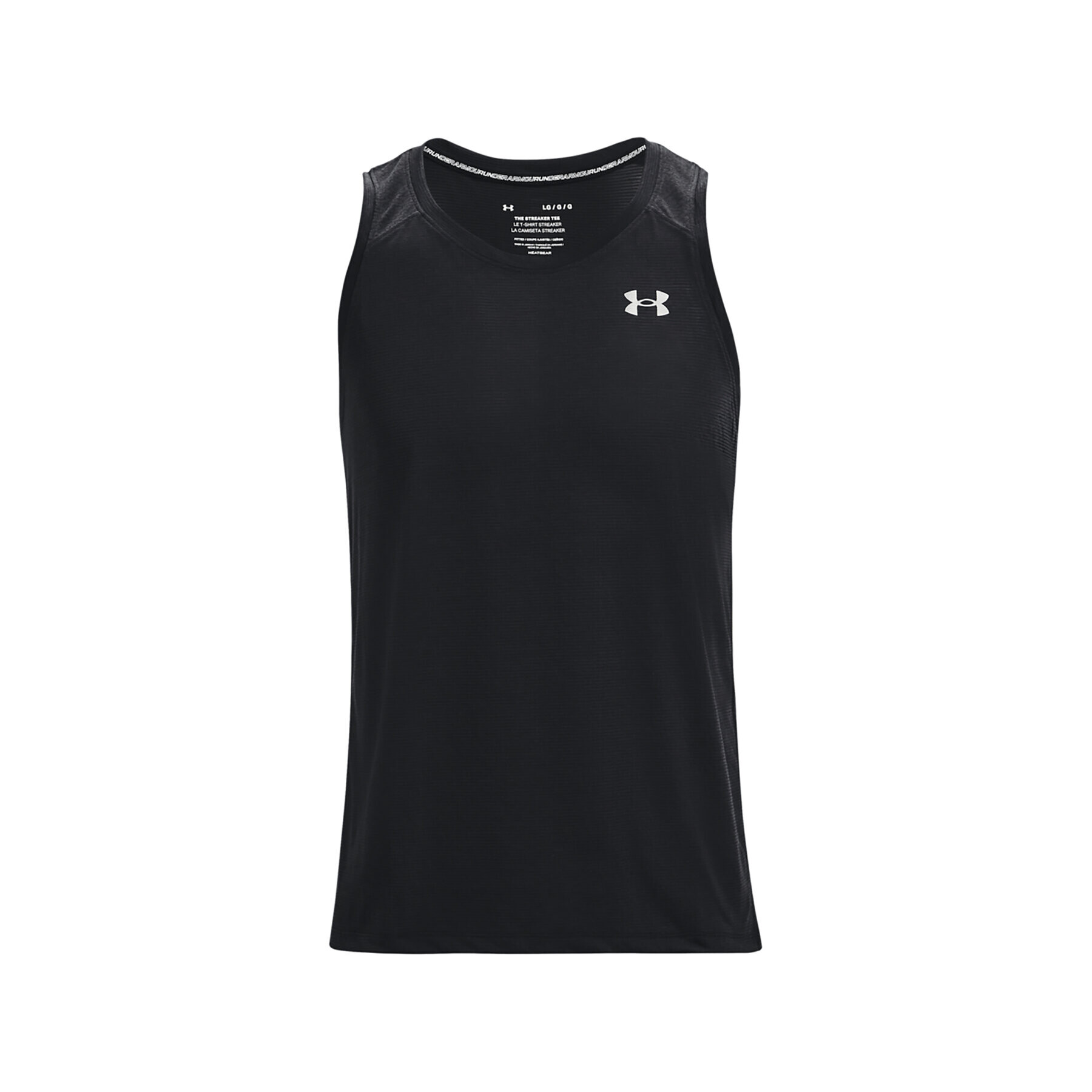 Under Armour Tricou tehnic UA STREAKER SINGLET 1361468 Negru Regular Fit - Pled.ro