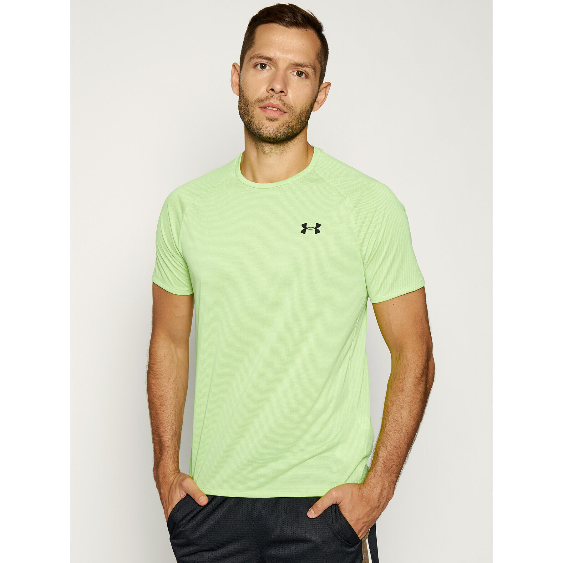 Under Armour Tricou tehnic UA Tech 1345317 Verde Regular Fit - Pled.ro