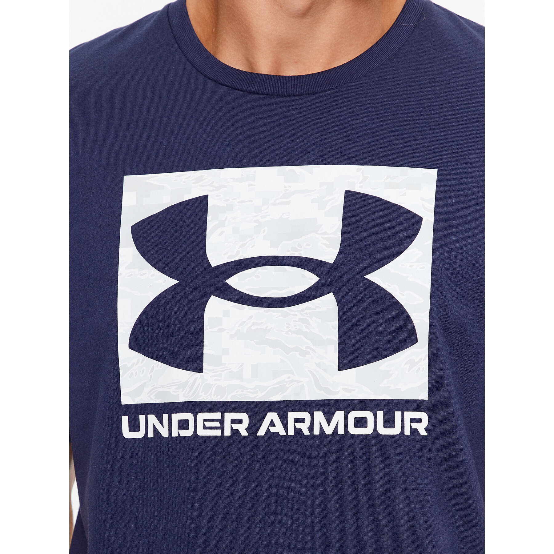 Under Armour Tricou Ua Abc Camo Boxed Logo Ss 1361673 Bleumarin Loose Fit - Pled.ro