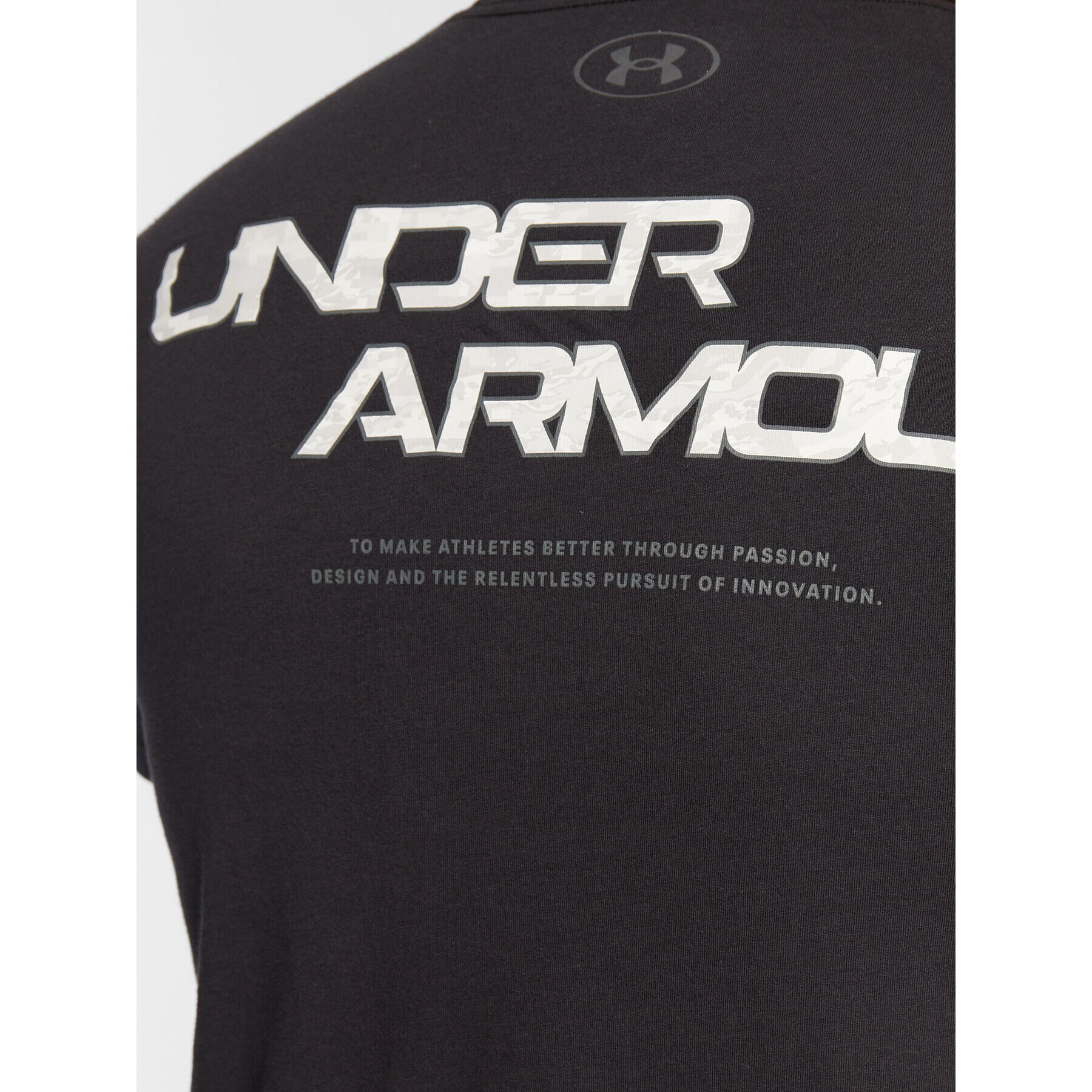 Under Armour Tricou Ua Abc Camo Fill Wordmark 1366456 Negru Regular Fit - Pled.ro