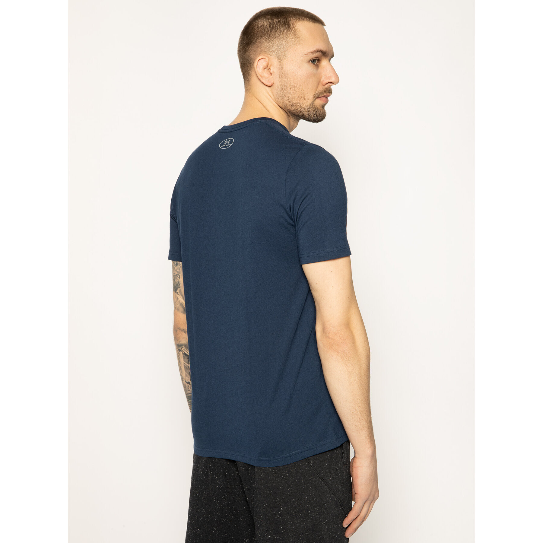 Under Armour Tricou Ua Boxed Sportstyle 1329581 Bleumarin Loose Fit - Pled.ro