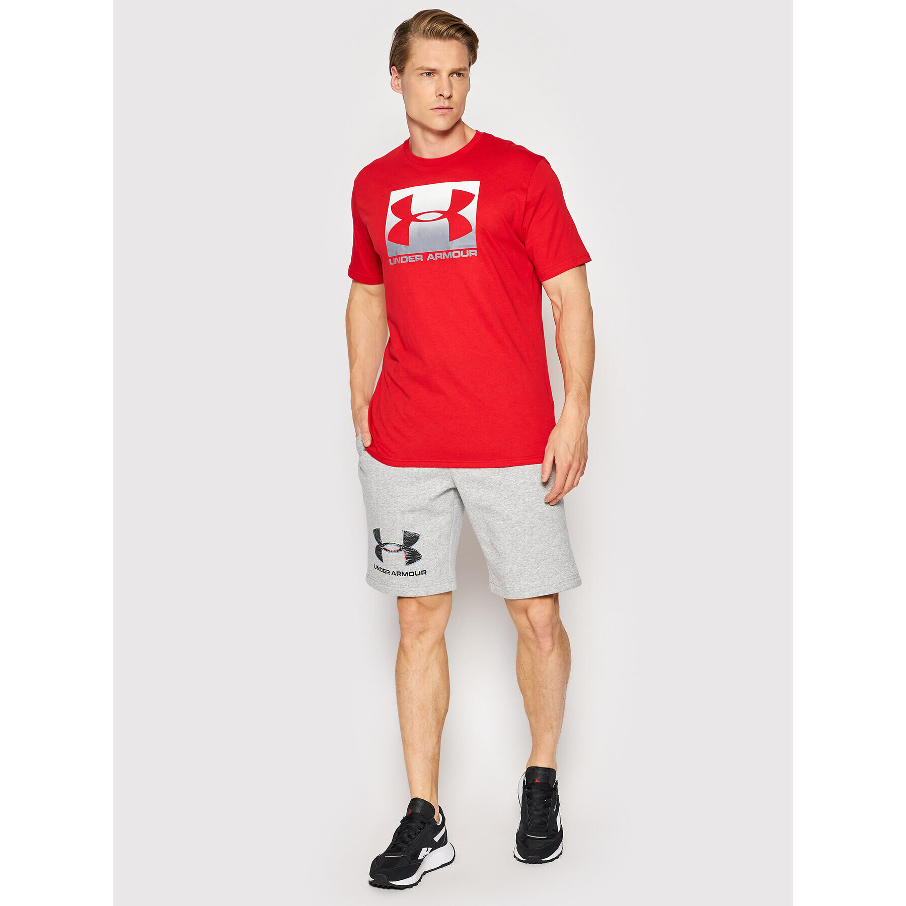 Under Armour Tricou Ua Boxed Sportstyle 1329581 Roșu Loose Fit - Pled.ro