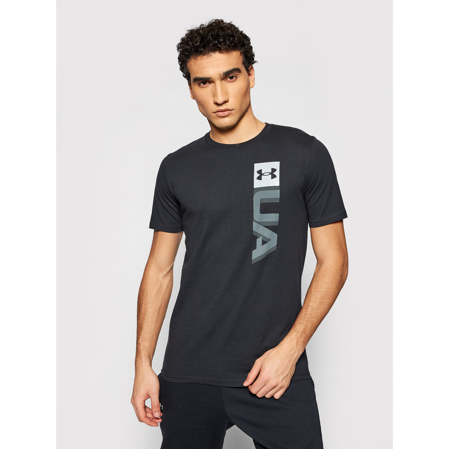 Under Armour Tricou Ua Boxed Wordmark 1361675 Negru Loose Fit - Pled.ro