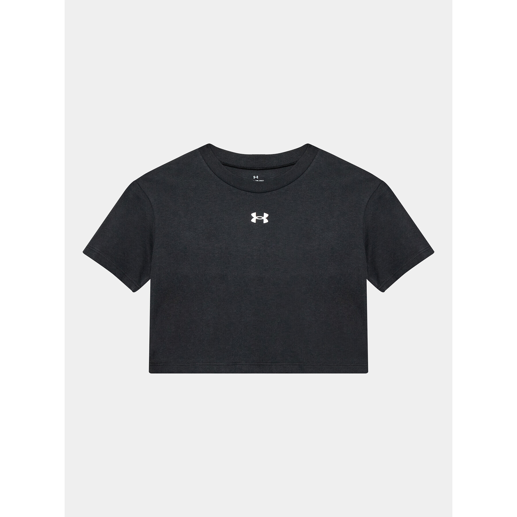 Under Armour Tricou Ua Crop Sportstyle Logo Ss 1380878 Negru Loose Fit - Pled.ro