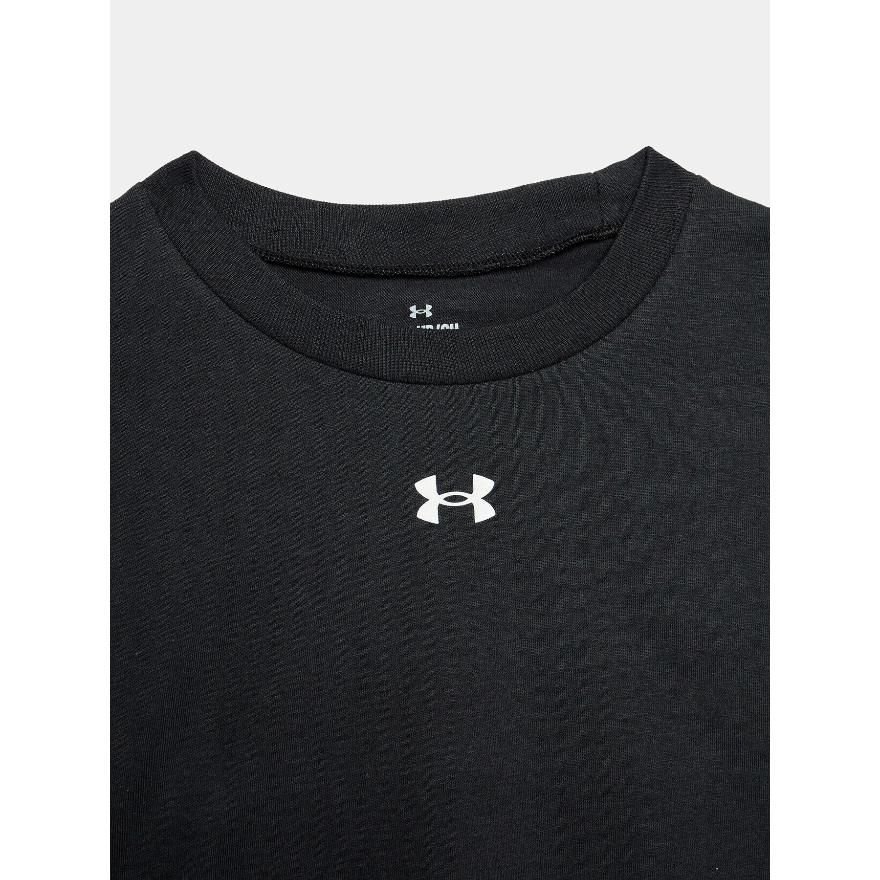 Under Armour Tricou Ua Crop Sportstyle Logo Ss 1380878 Negru Loose Fit - Pled.ro