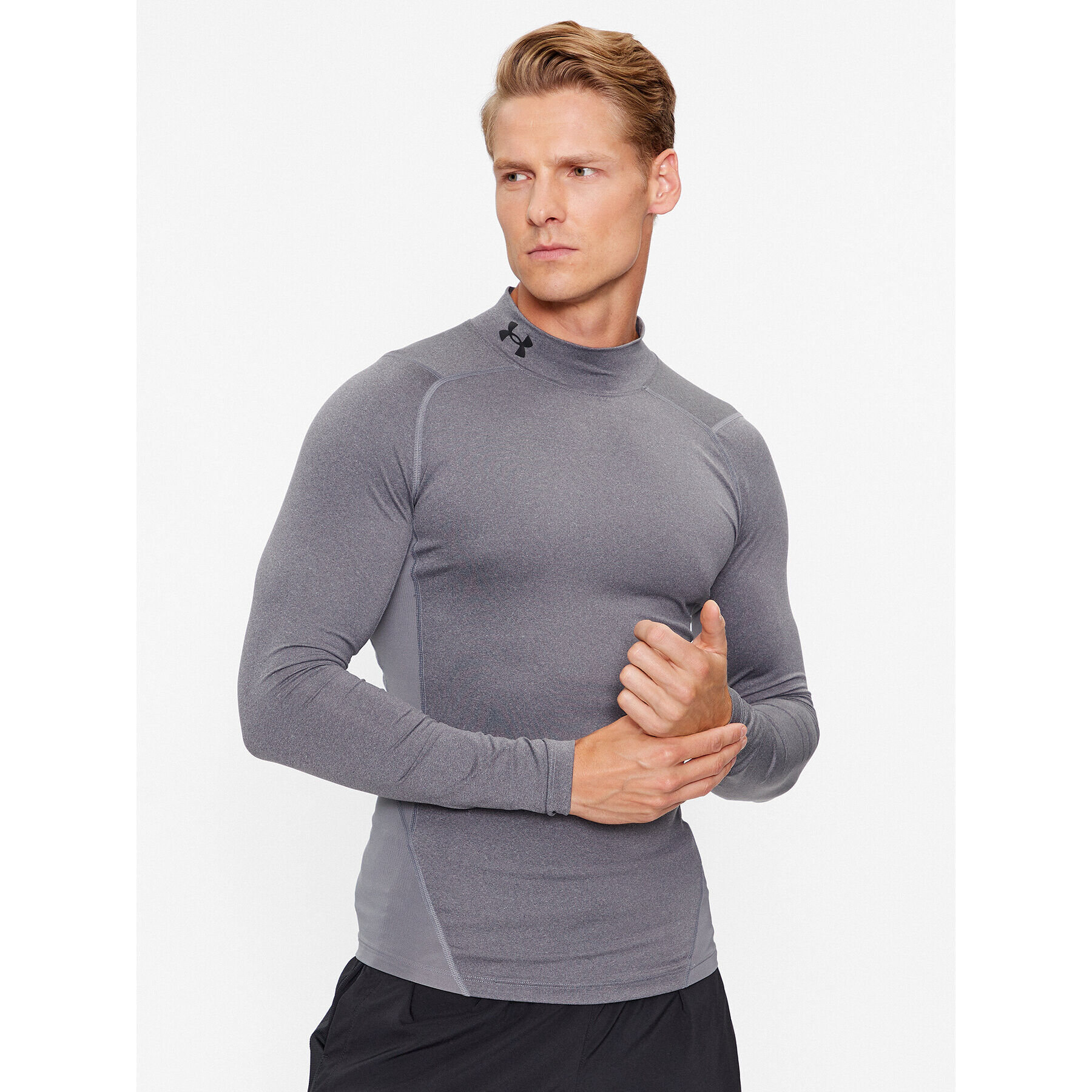 Under Armour Tricou Ua Hg Armour Comp Mock Ls 1369606 Gri Compression Fit - Pled.ro