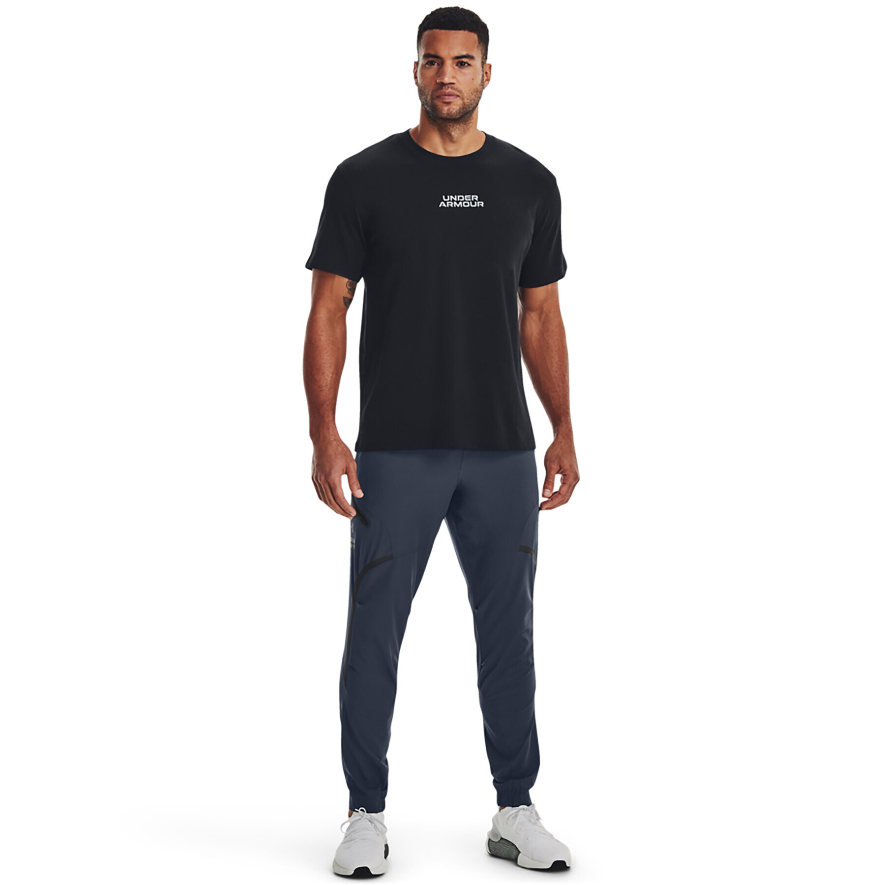 Under Armour Tricou UA OUTLINE HEAVYWEIGHT SS 1379109 Negru Regular Fit - Pled.ro