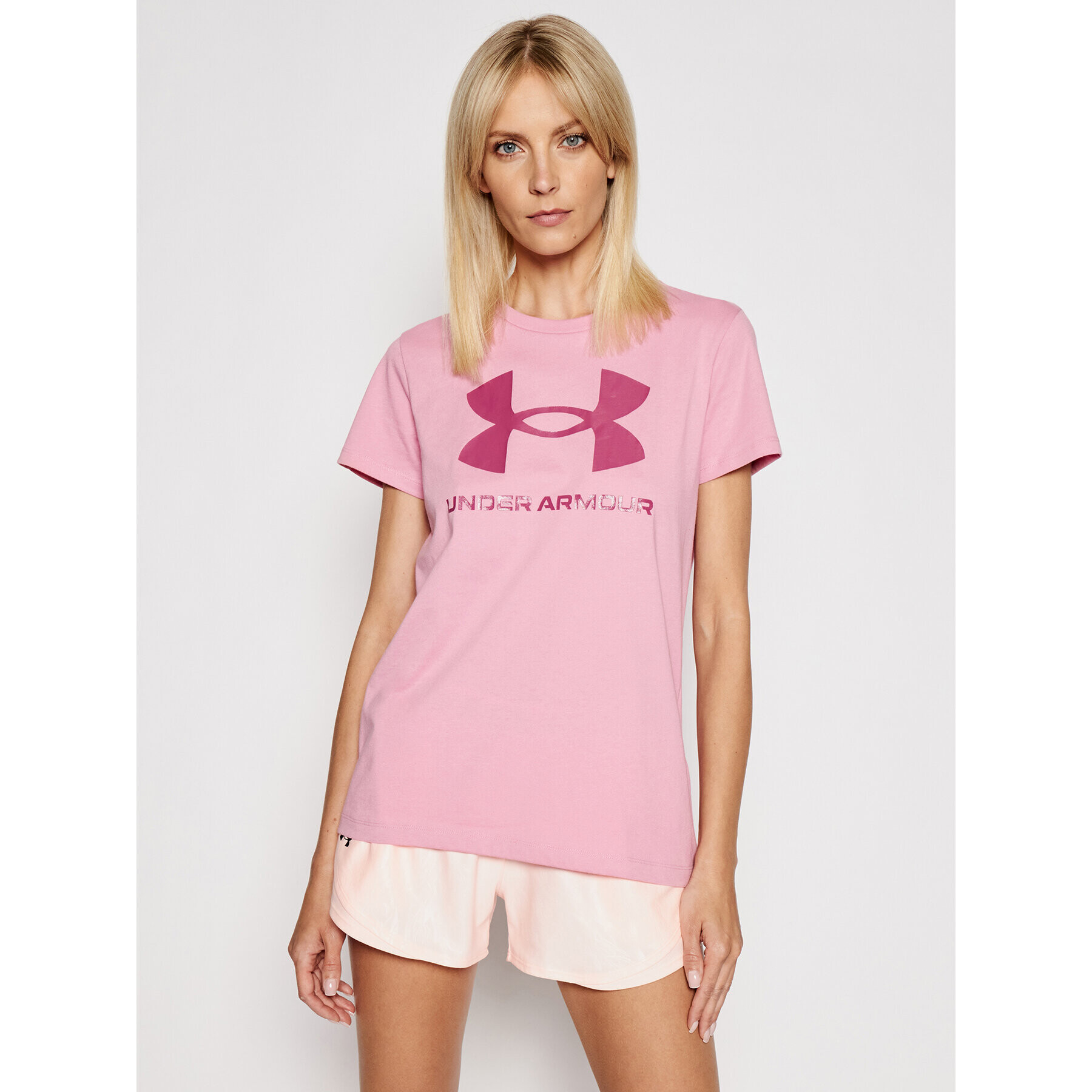 Under Armour Tricou UA Sportstyle Graphic 1356305 Roz Loose Fit - Pled.ro