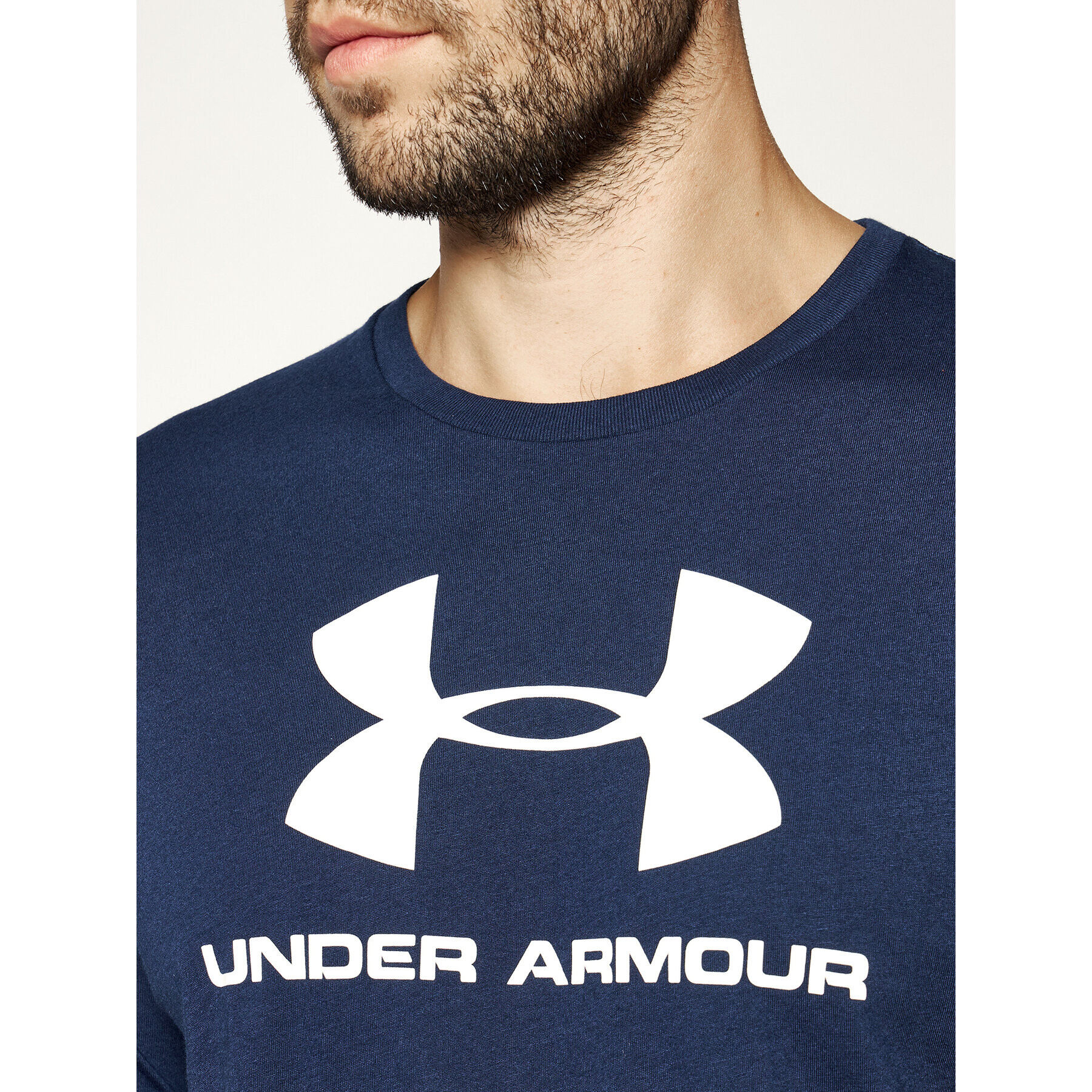 Under Armour Tricou Ua Sportstyle Logo 1329590 Bleumarin Loose Fit - Pled.ro