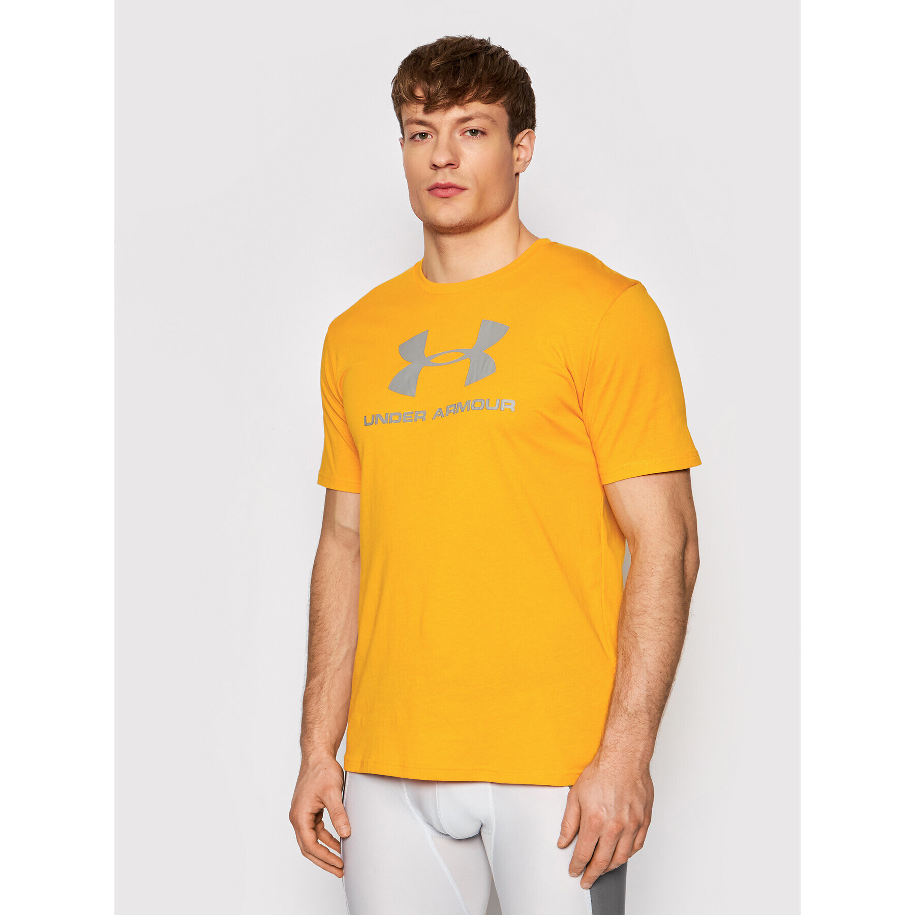 Under Armour Tricou Ua Sportstyle Logo 1329590 Galben Loose Fit - Pled.ro