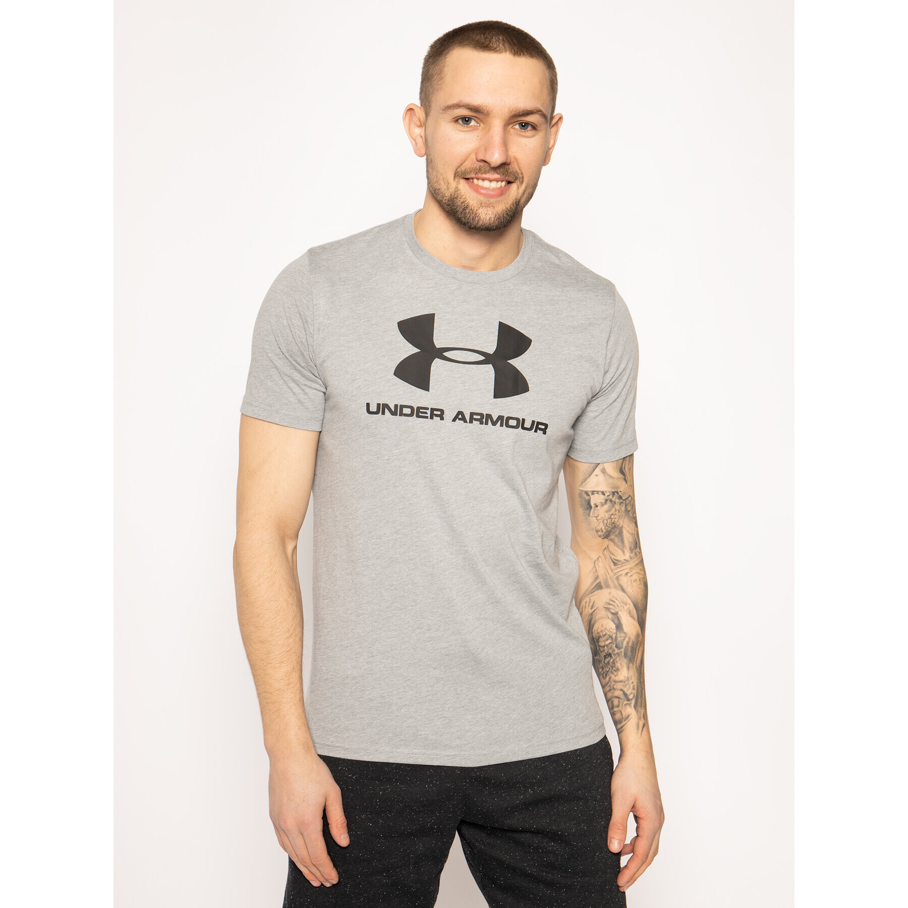 Under Armour Tricou Ua Sportstyle Logo 1329590 Gri Regular Fit - Pled.ro