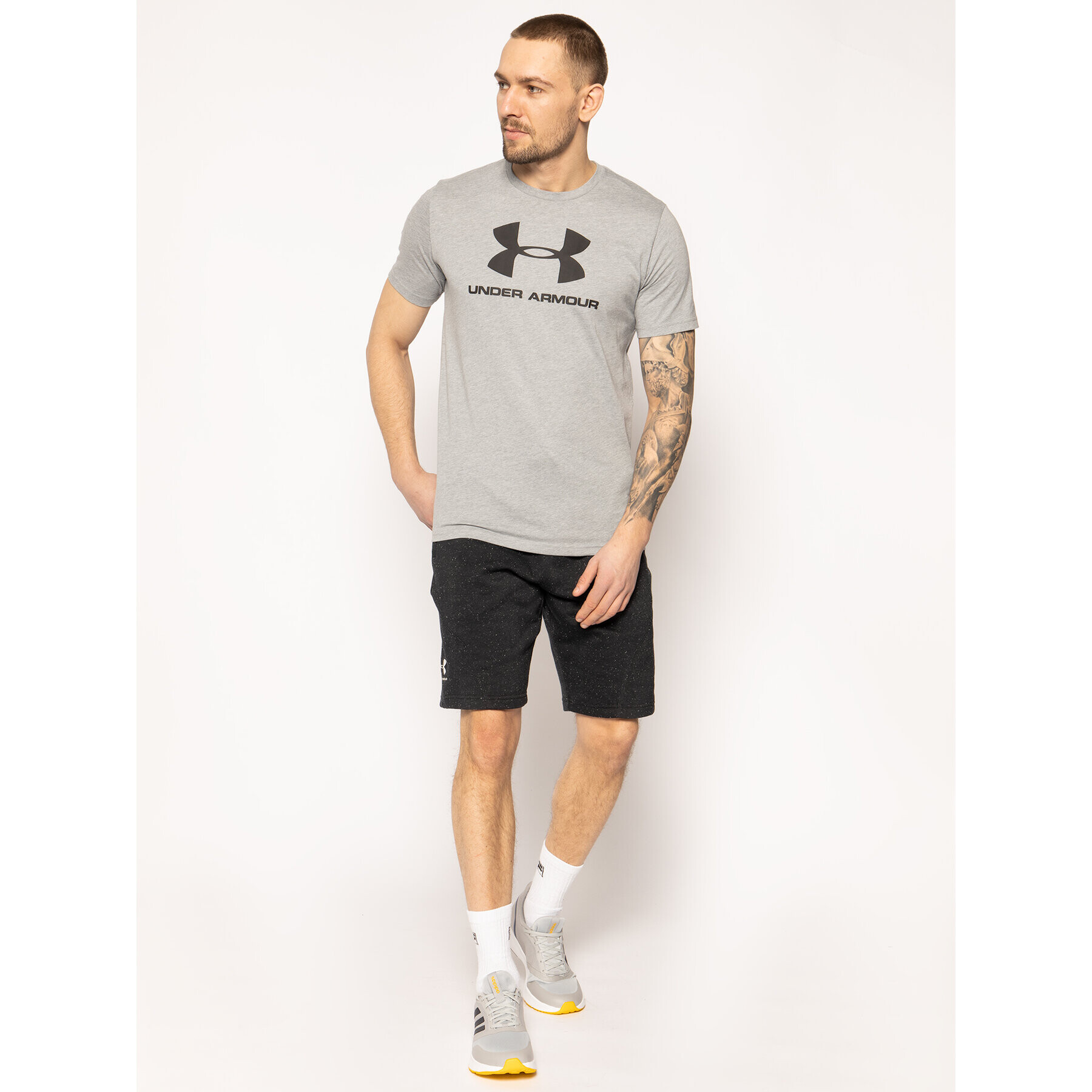 Under Armour Tricou Ua Sportstyle Logo 1329590 Gri Regular Fit - Pled.ro