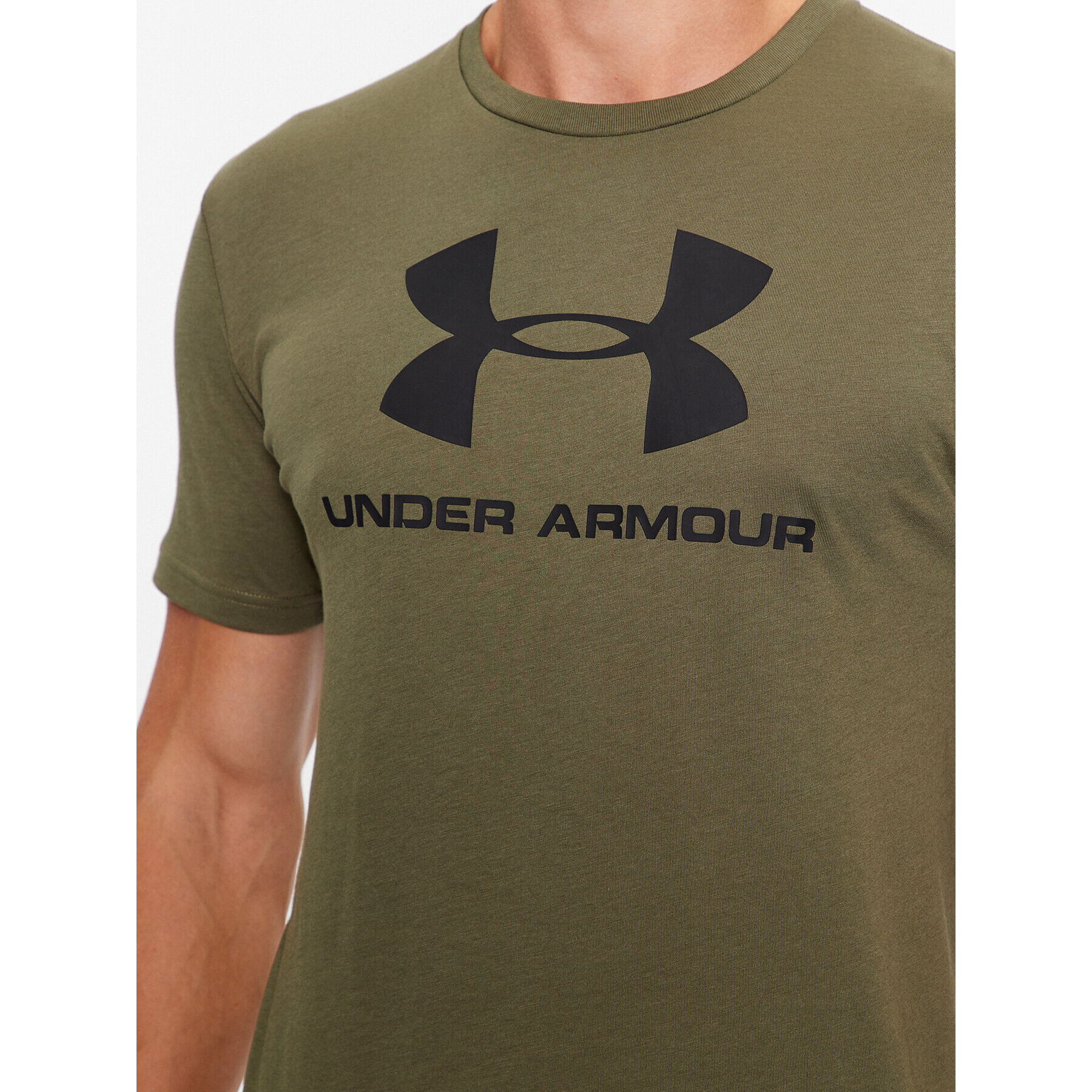 Under Armour Tricou Ua Sportstyle Logo Ss 1329590 Kaki Loose Fit - Pled.ro