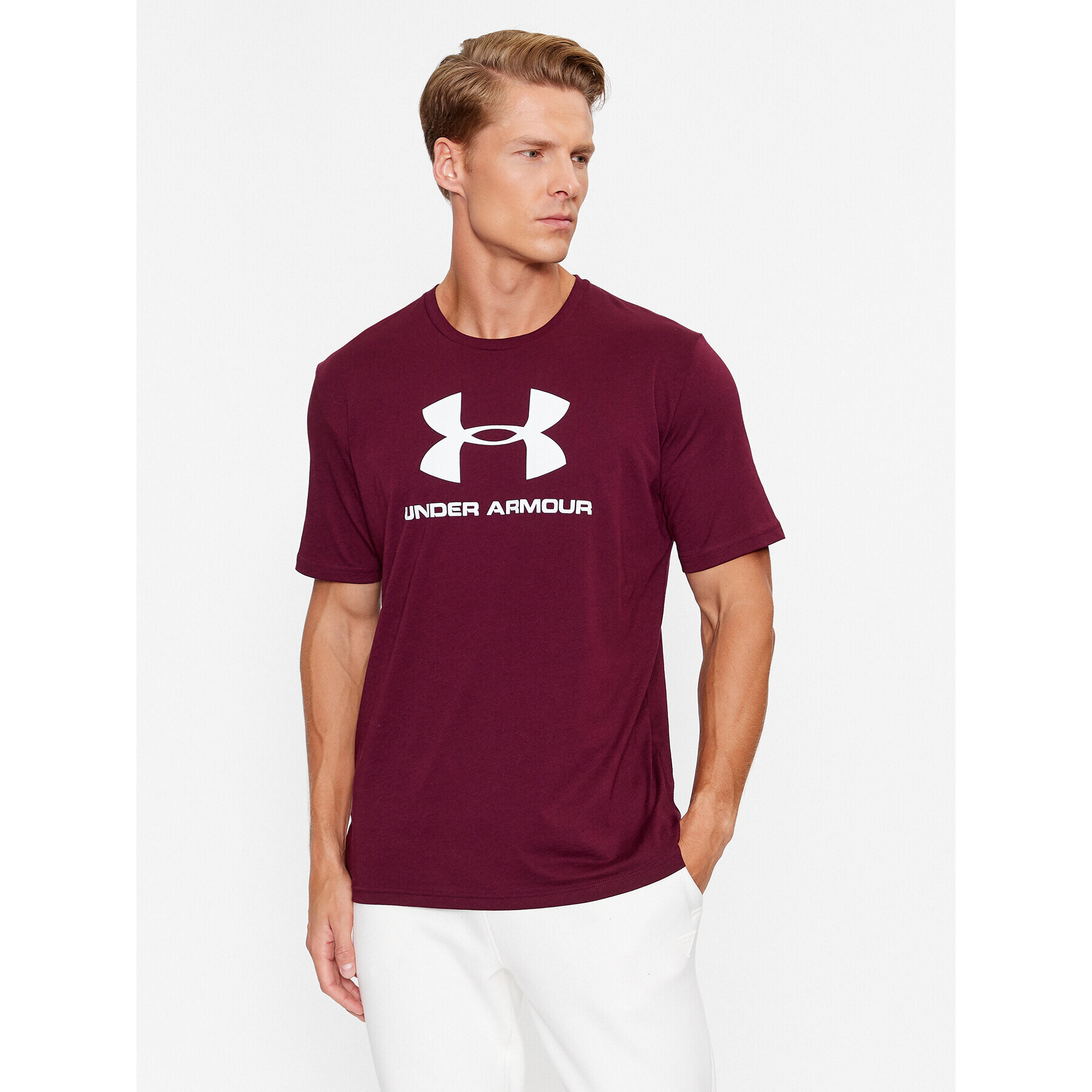 Under Armour Tricou Ua Sportstyle Logo Ss 1329590 Vișiniu Loose Fit - Pled.ro