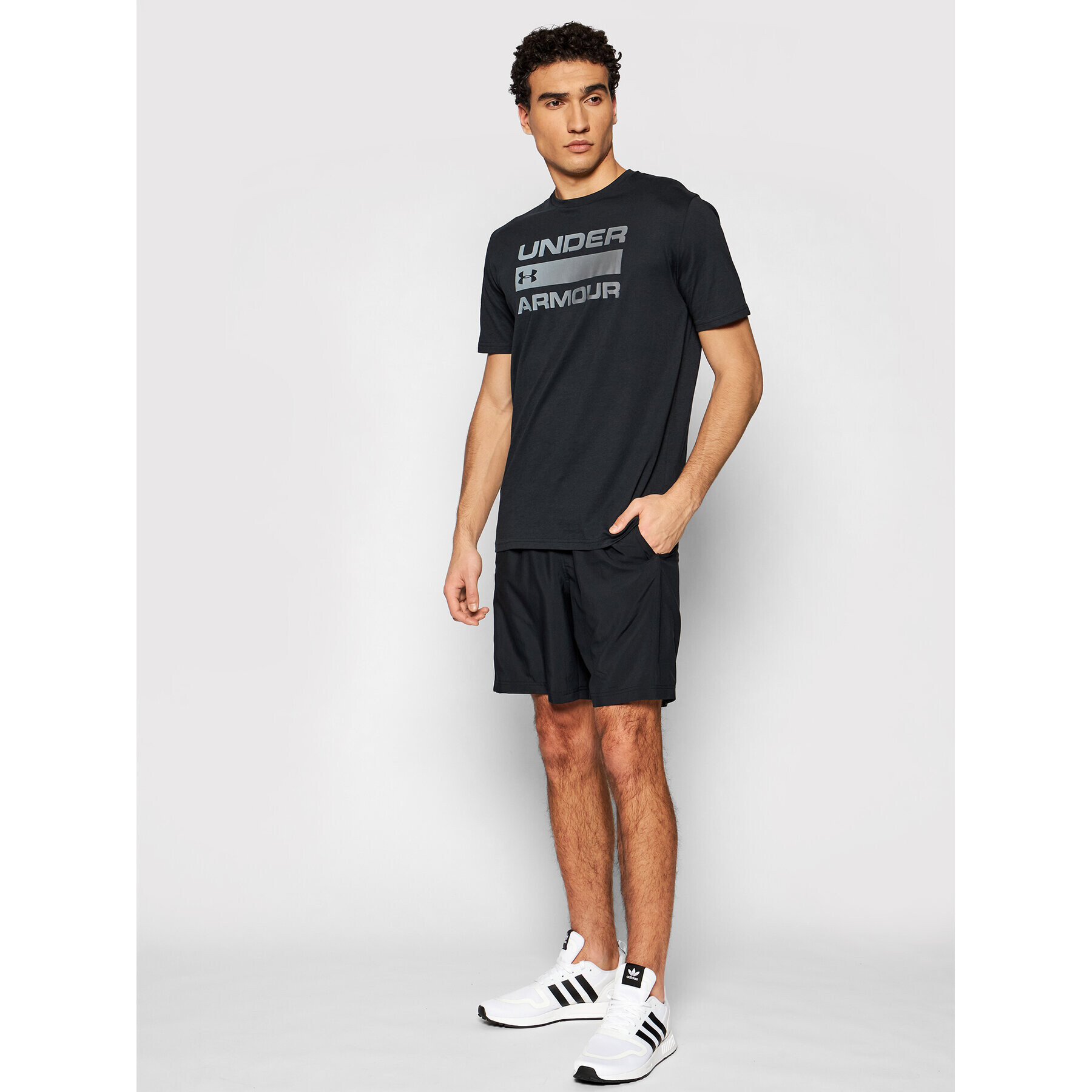 Under Armour Tricou Ua Team Issue Wordmark 1329582 Negru Loose Fit - Pled.ro