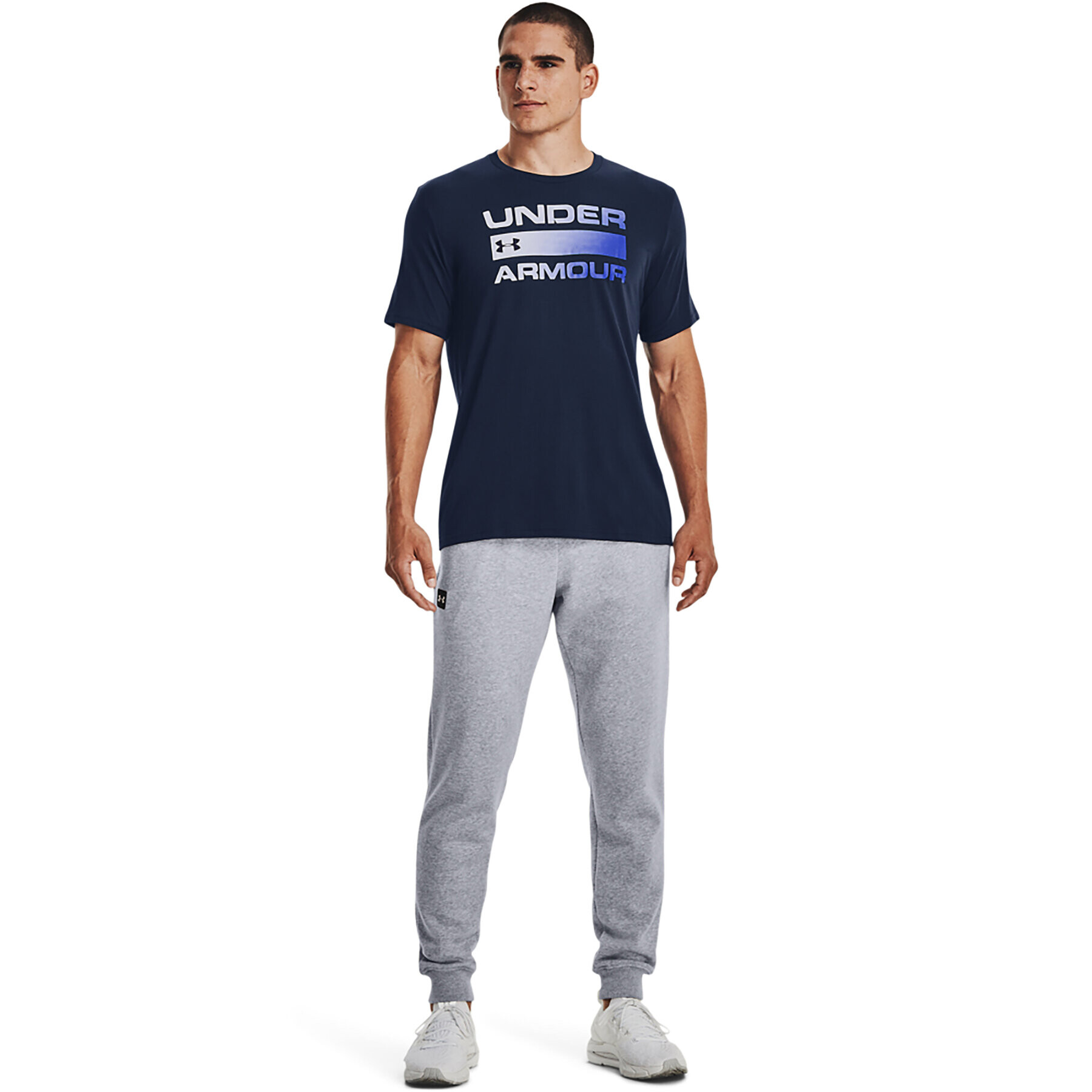 Under Armour Tricou UA TEAM ISSUE WORDMARK SS 1329582 Bleumarin Regular Fit - Pled.ro