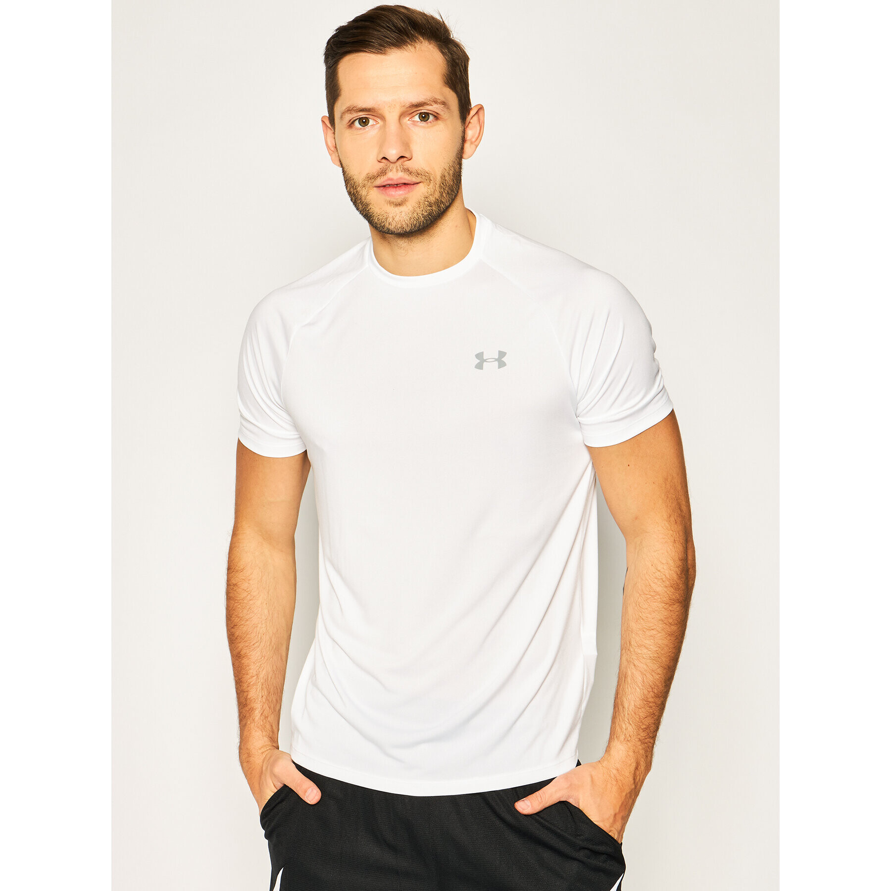 Under Armour Tricou UA Tech 2.0 1326413 Alb Regular Fit - Pled.ro