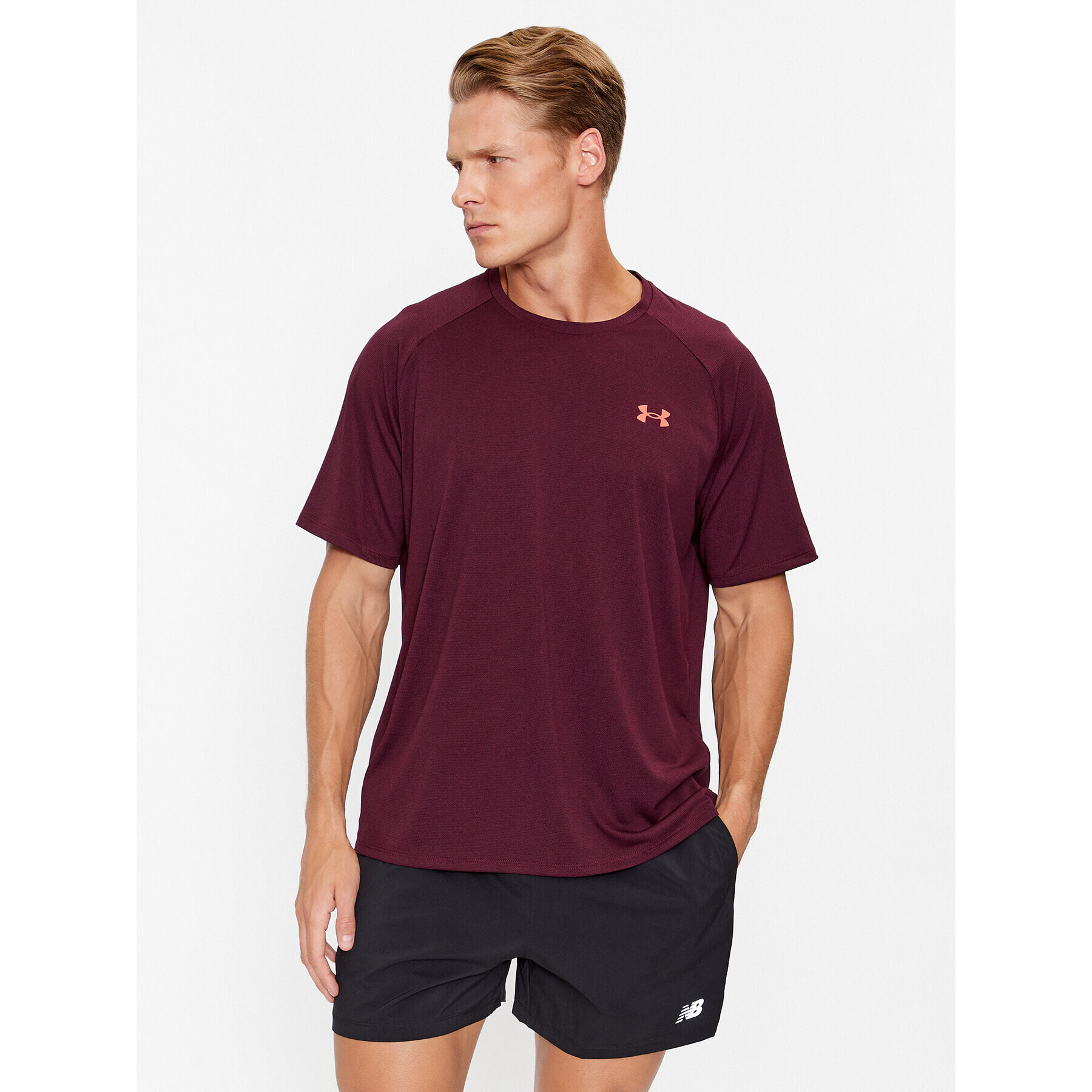 Under Armour Tricou Ua Tech 2.0 Ss Tee Novelty 1345317 Vișiniu Loose Fit - Pled.ro