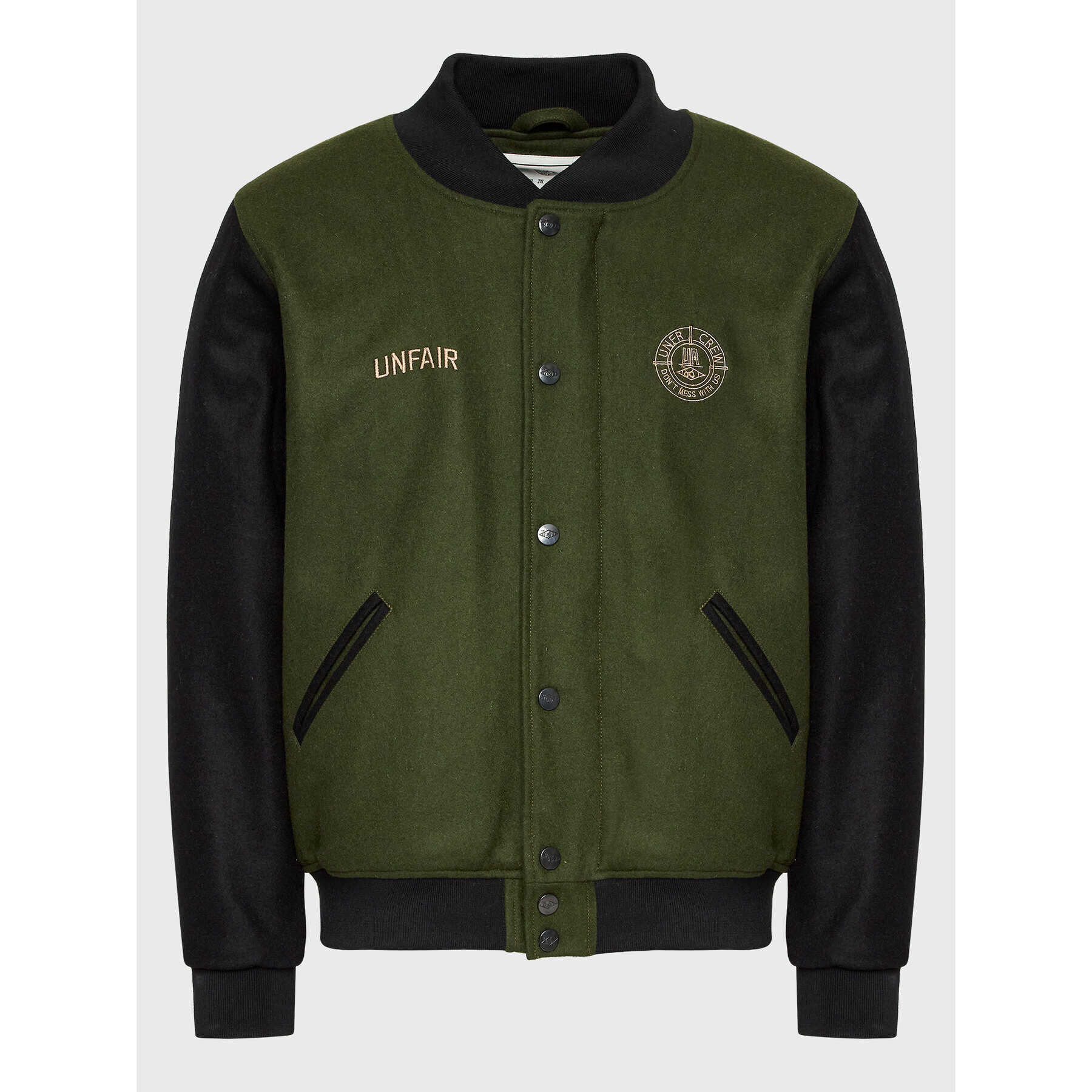 Unfair Athletics Geacă bomber Two Side Collage UNFR23-041 Verde Comfortable Fit - Pled.ro