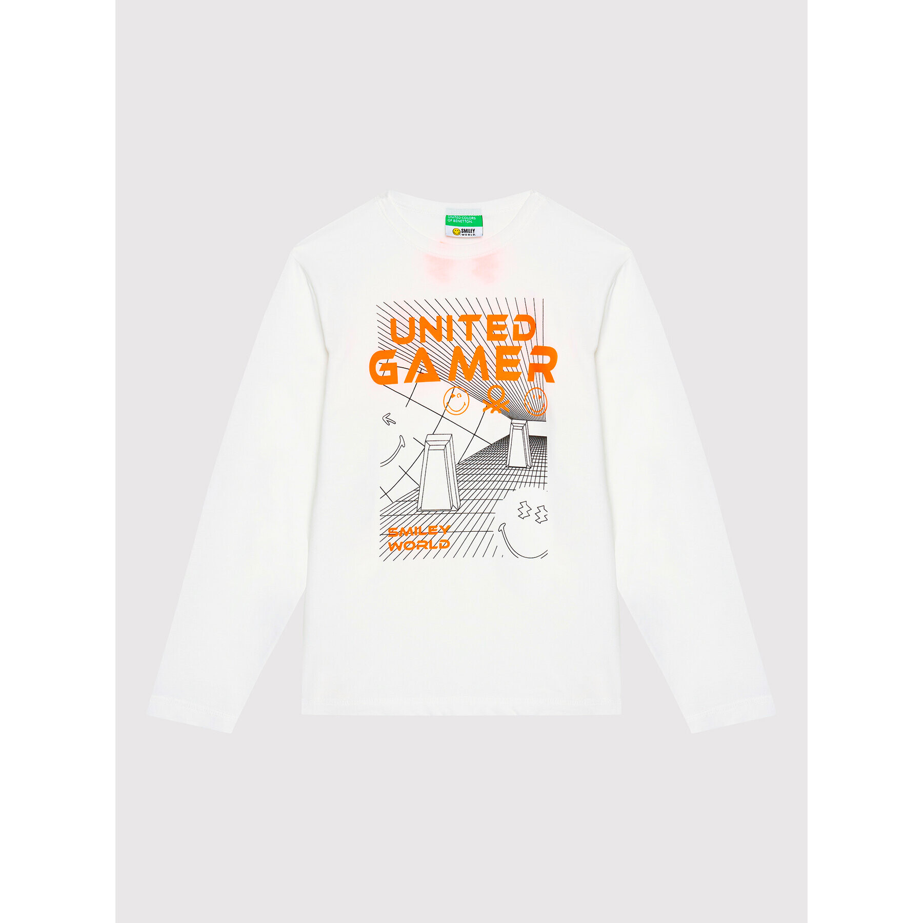 United Colors Of Benetton Bluză 3096C15E2 Alb Regular Fit - Pled.ro