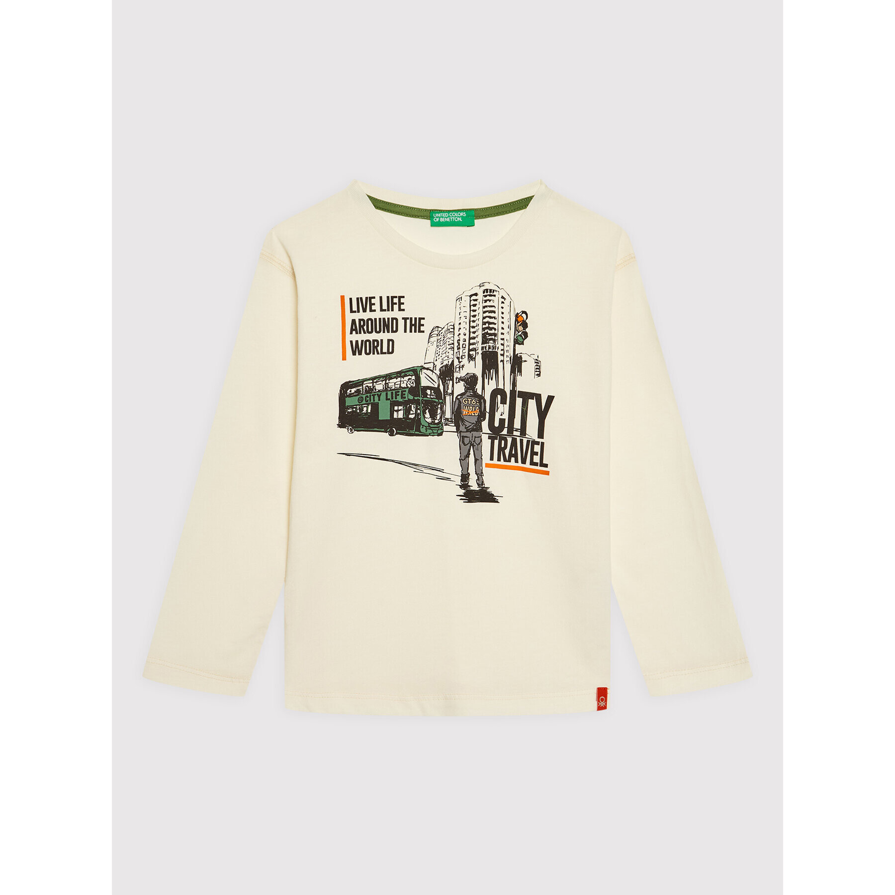 United Colors Of Benetton Bluză 3ATNC15EM Alb Regular Fit - Pled.ro