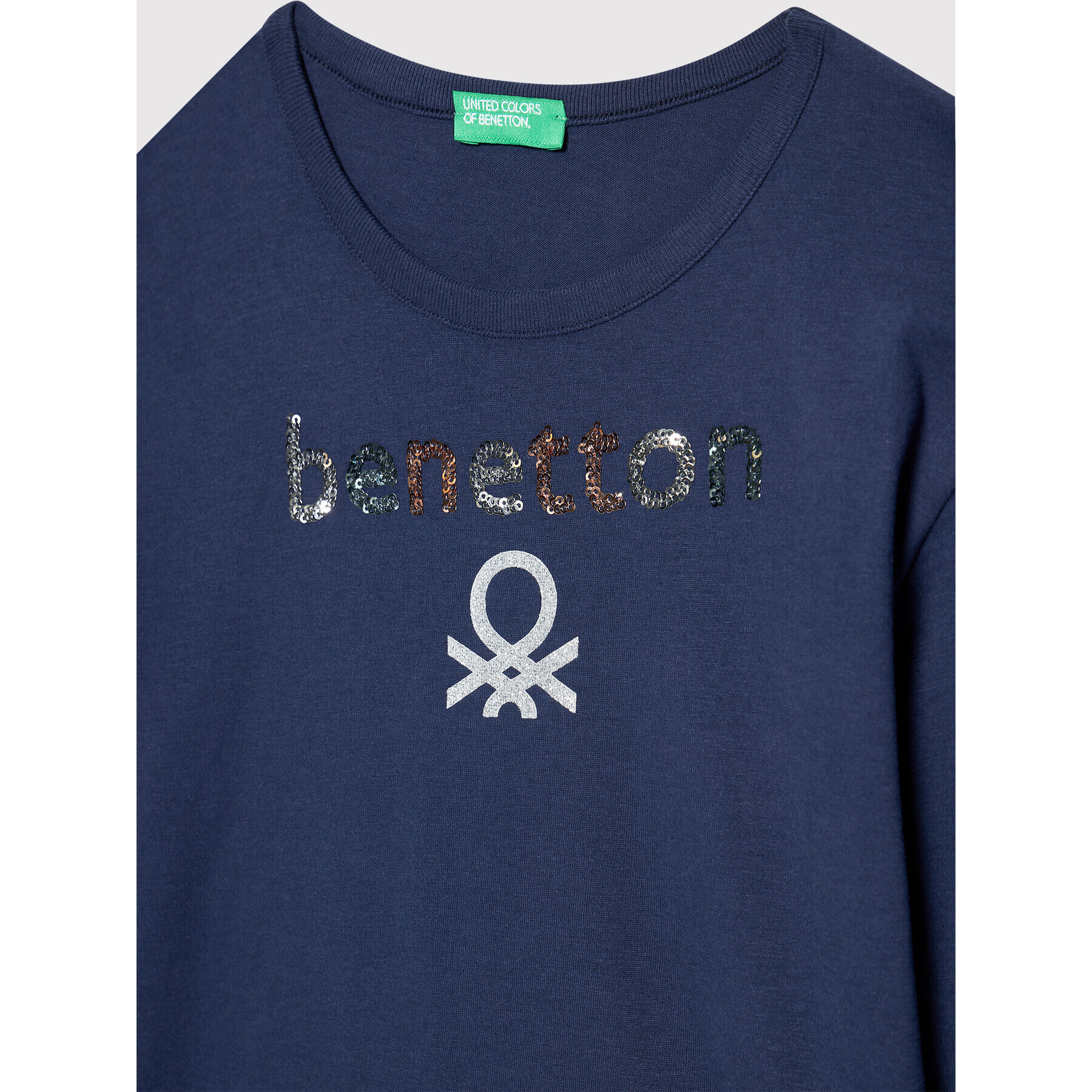 United Colors Of Benetton Bluză 3EG9C15FY Bleumarin Regular Fit - Pled.ro