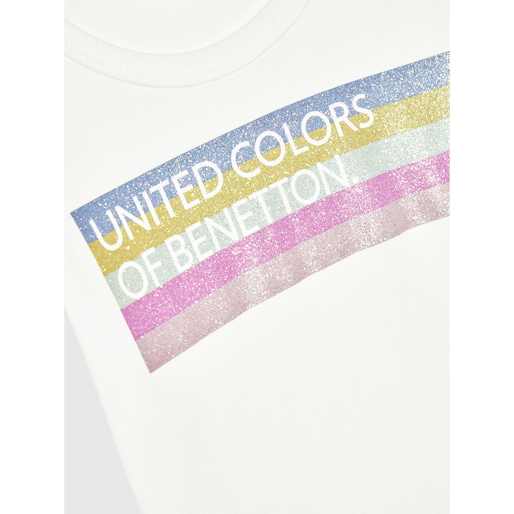 United Colors Of Benetton Bluză 3I9WC15BM Alb Regular Fit - Pled.ro