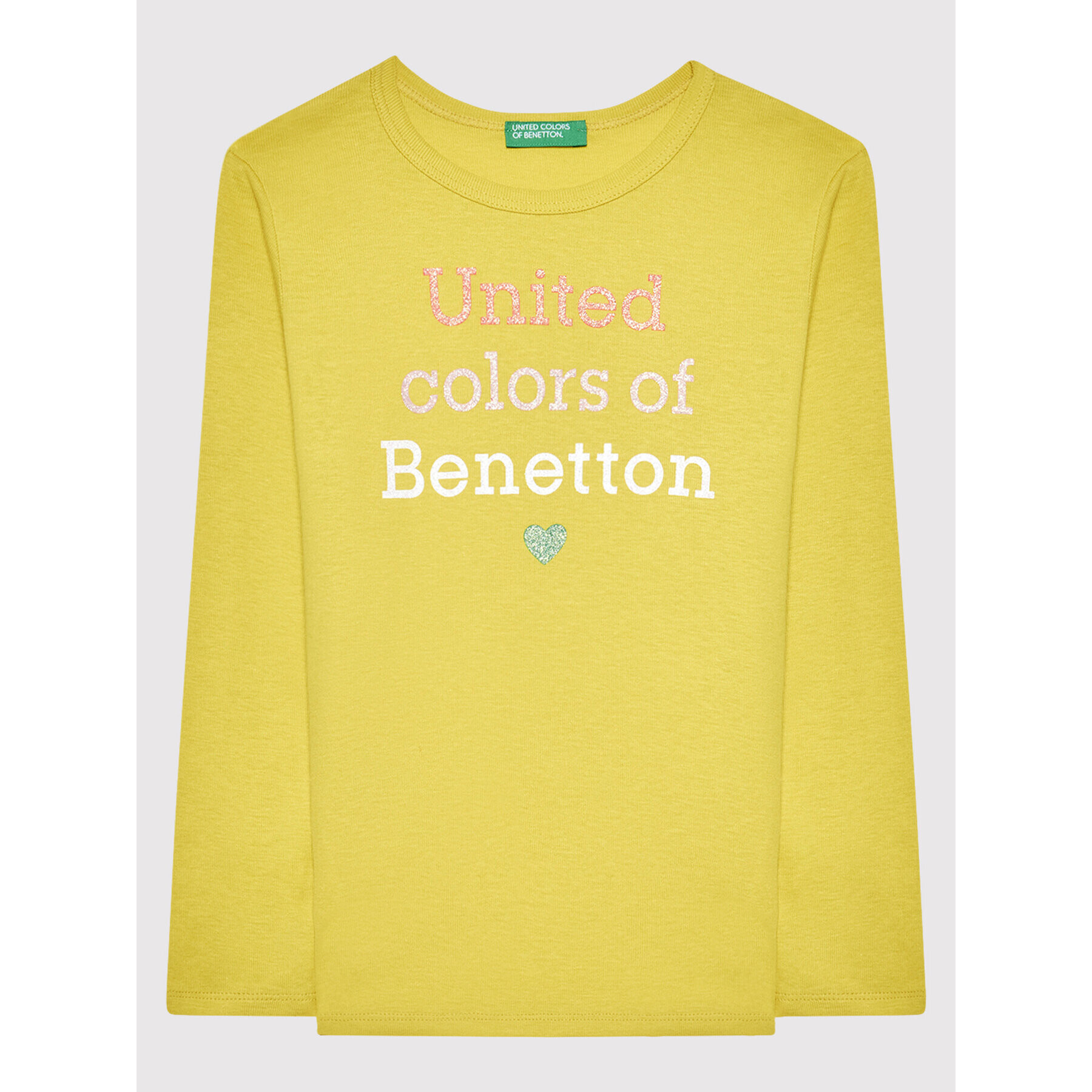 United Colors Of Benetton Bluză 3I9WC15BM Galben Regular Fit - Pled.ro