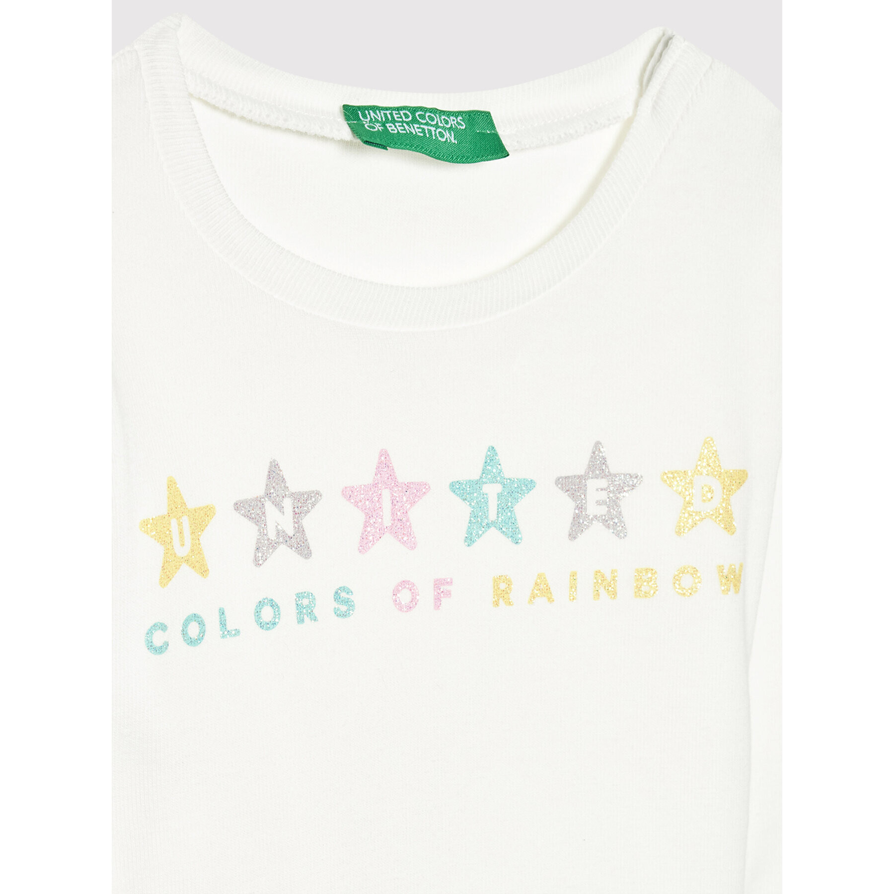 United Colors Of Benetton Bluză 3I9WC15BX Alb Regular Fit - Pled.ro