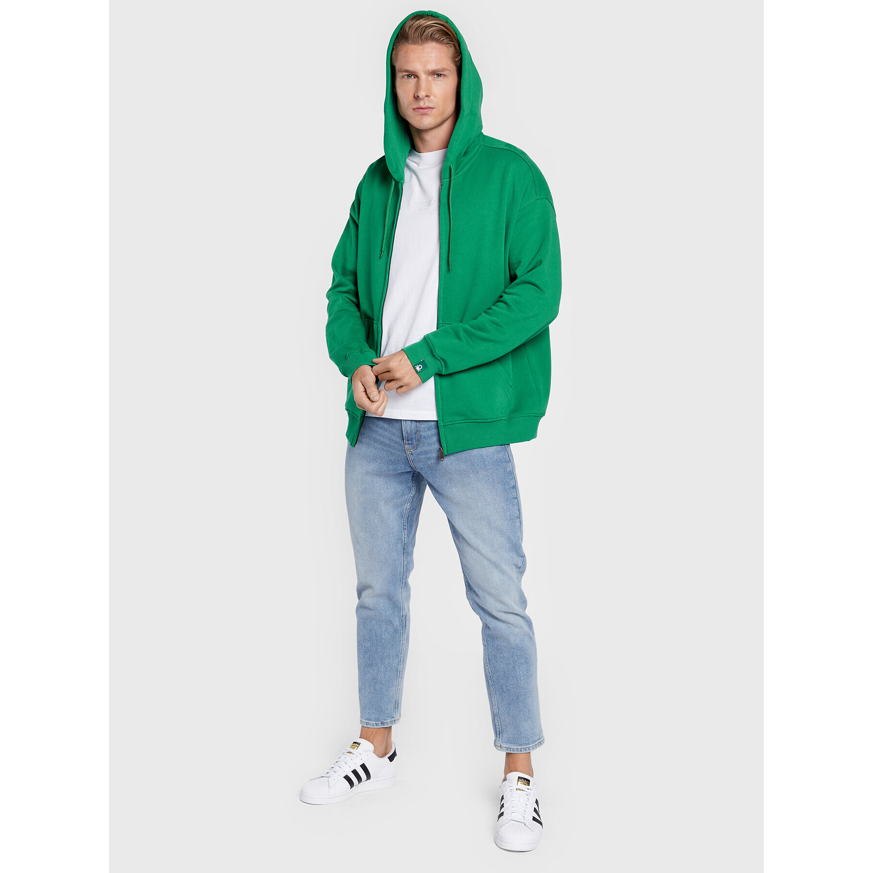 United Colors Of Benetton Bluză 3J68U5001 Verde Regular Fit - Pled.ro