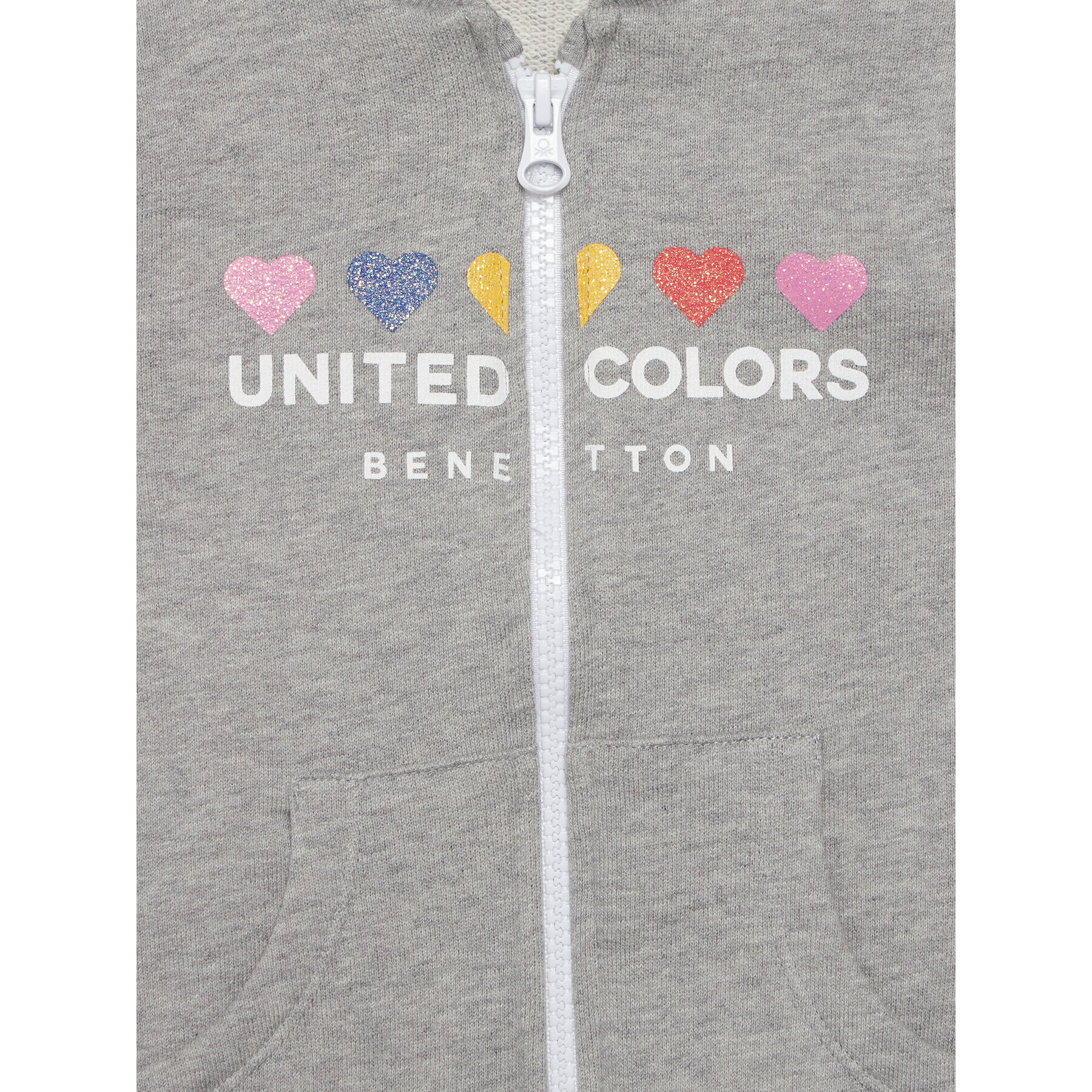 United Colors Of Benetton Bluză 3J70C5920 Gri Regular Fit - Pled.ro