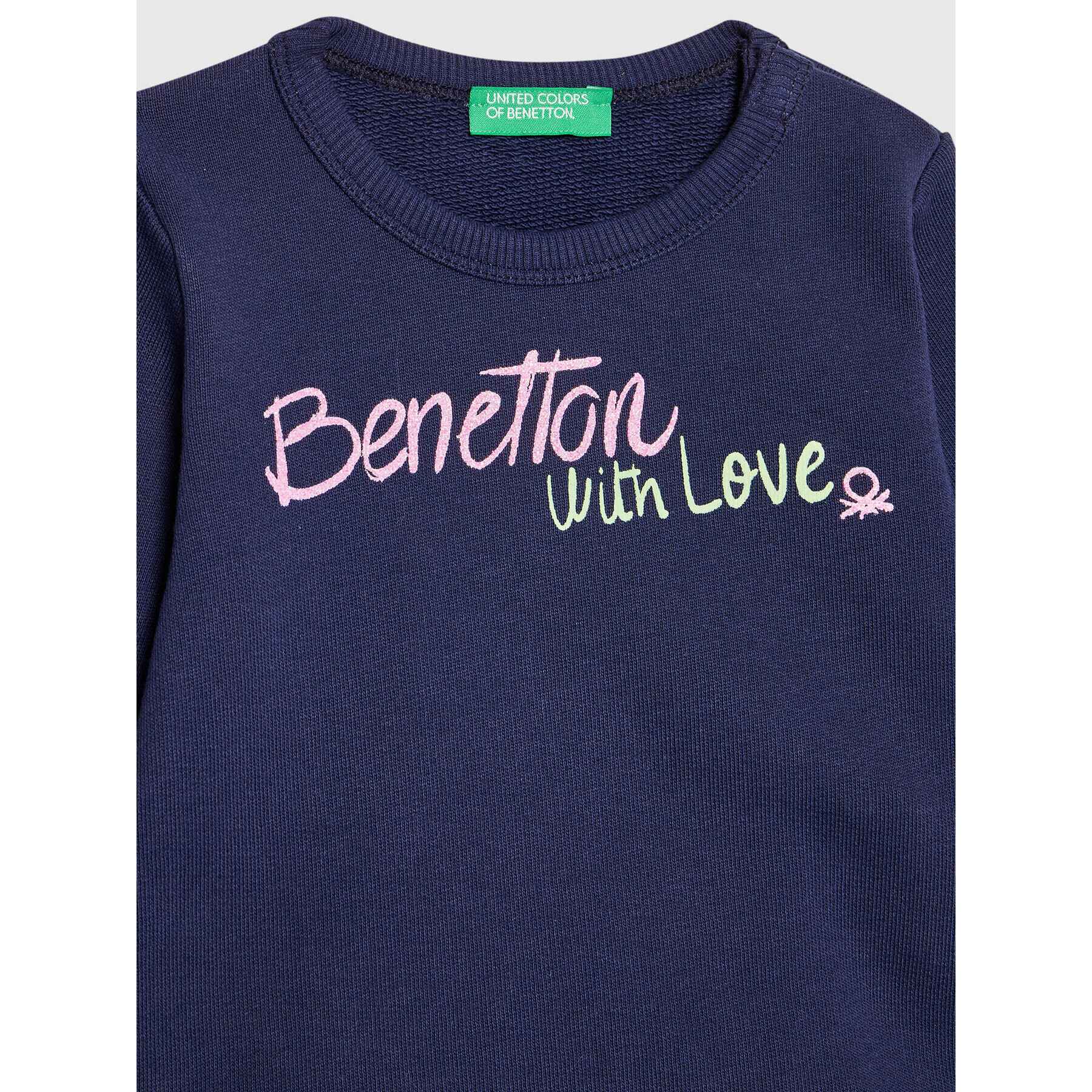 United Colors Of Benetton Bluză 3J70G100C Bleumarin Regular Fit - Pled.ro