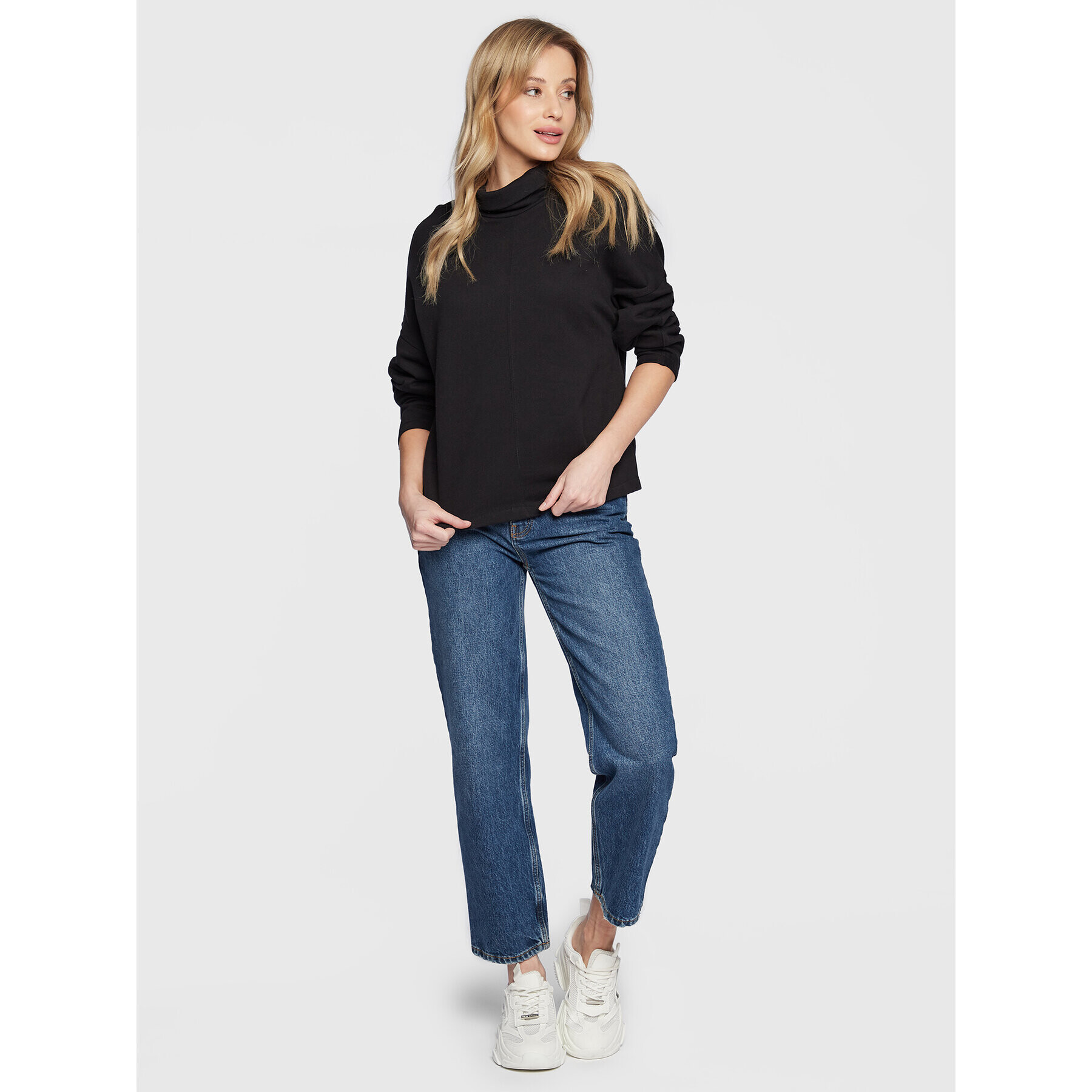 United Colors Of Benetton Bluză 3OOTD200B Negru Relaxed Fit - Pled.ro