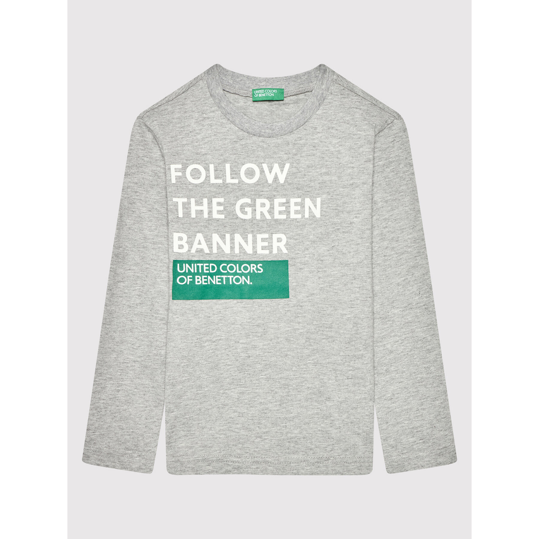 United Colors Of Benetton Bluză 3VTEC15B7 Gri Regular Fit - Pled.ro