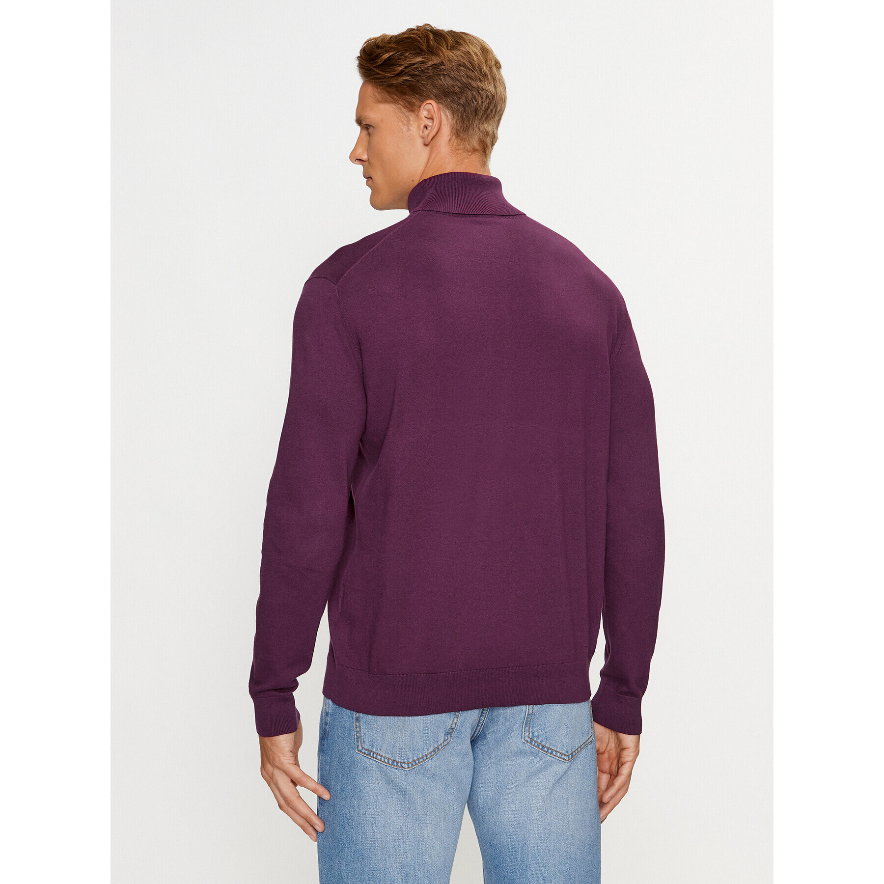 United Colors Of Benetton Bluză cu gât 10CVU2519 Violet Regular Fit - Pled.ro