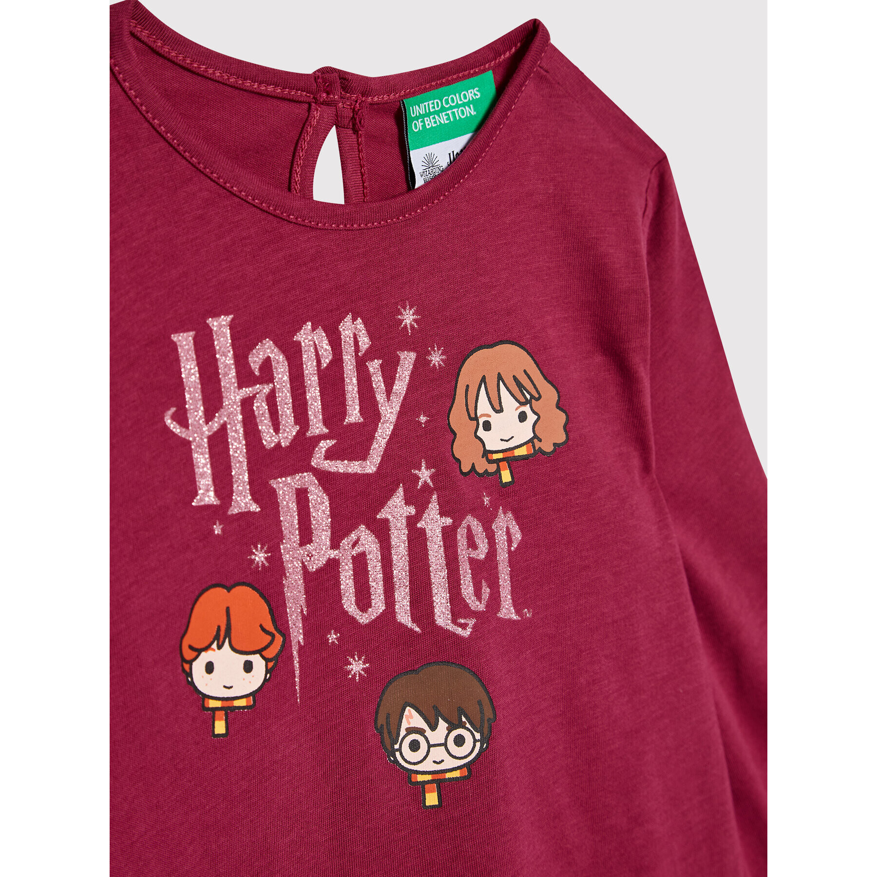 United Colors Of Benetton Bluză HARRY POTTER 3VR5C100E Vișiniu Regular Fit - Pled.ro