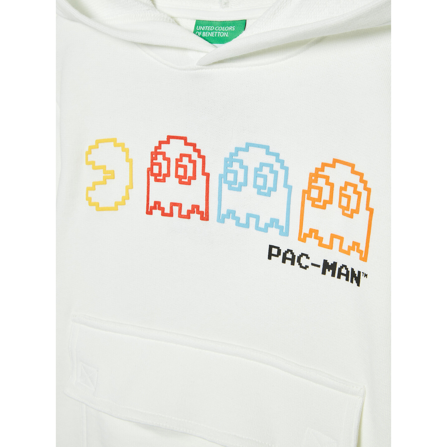 United Colors Of Benetton Bluză PAC-MAN 3J68C200N Alb Regular Fit - Pled.ro