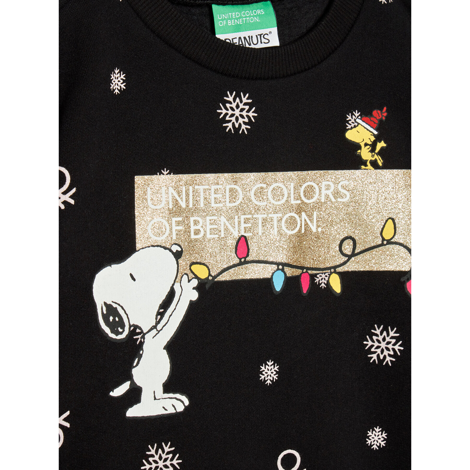 United Colors Of Benetton Bluză PEANUTS 3UJAC15GE Negru Regular Fit - Pled.ro