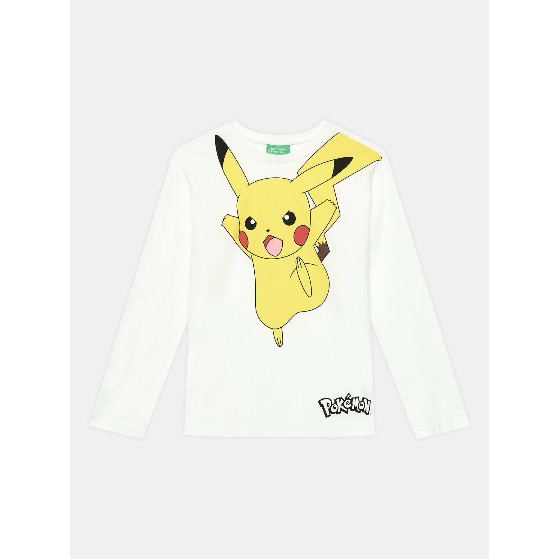 United Colors Of Benetton Bluză POKEMON 3VR5C10GT Alb Regular Fit - Pled.ro