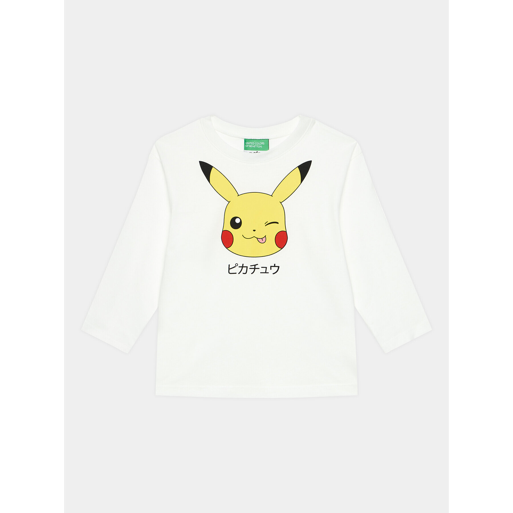 United Colors Of Benetton Bluză POKEMON 3VR5G10CQ Alb Regular Fit - Pled.ro