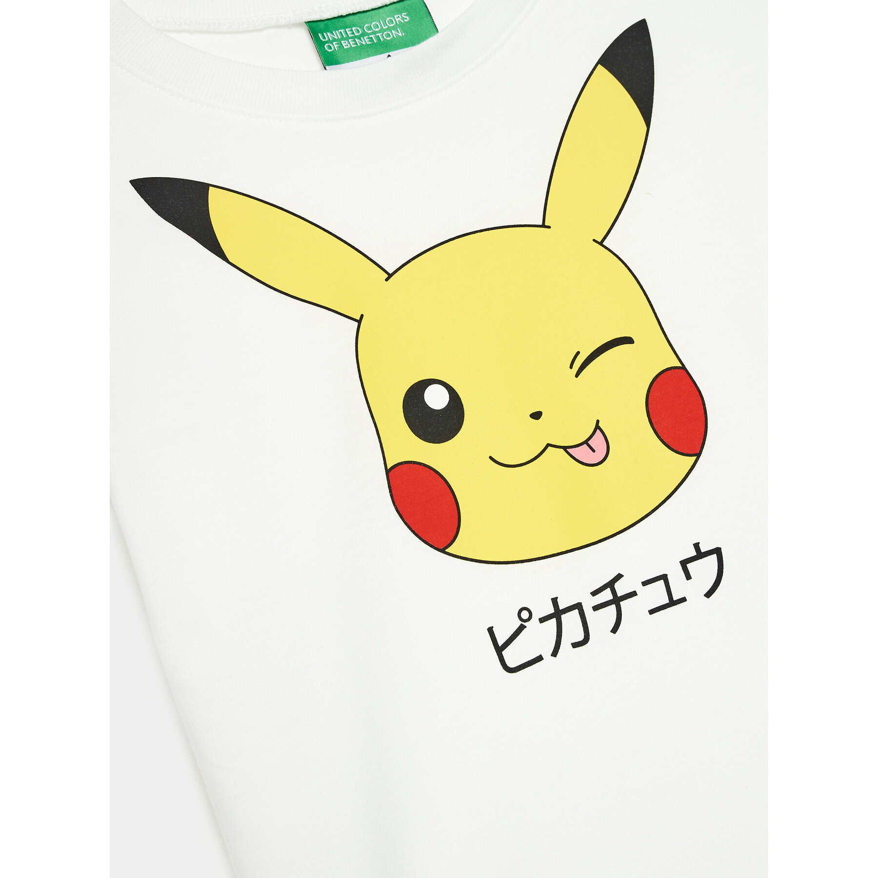 United Colors Of Benetton Bluză POKEMON 3VR5G10CQ Alb Regular Fit - Pled.ro