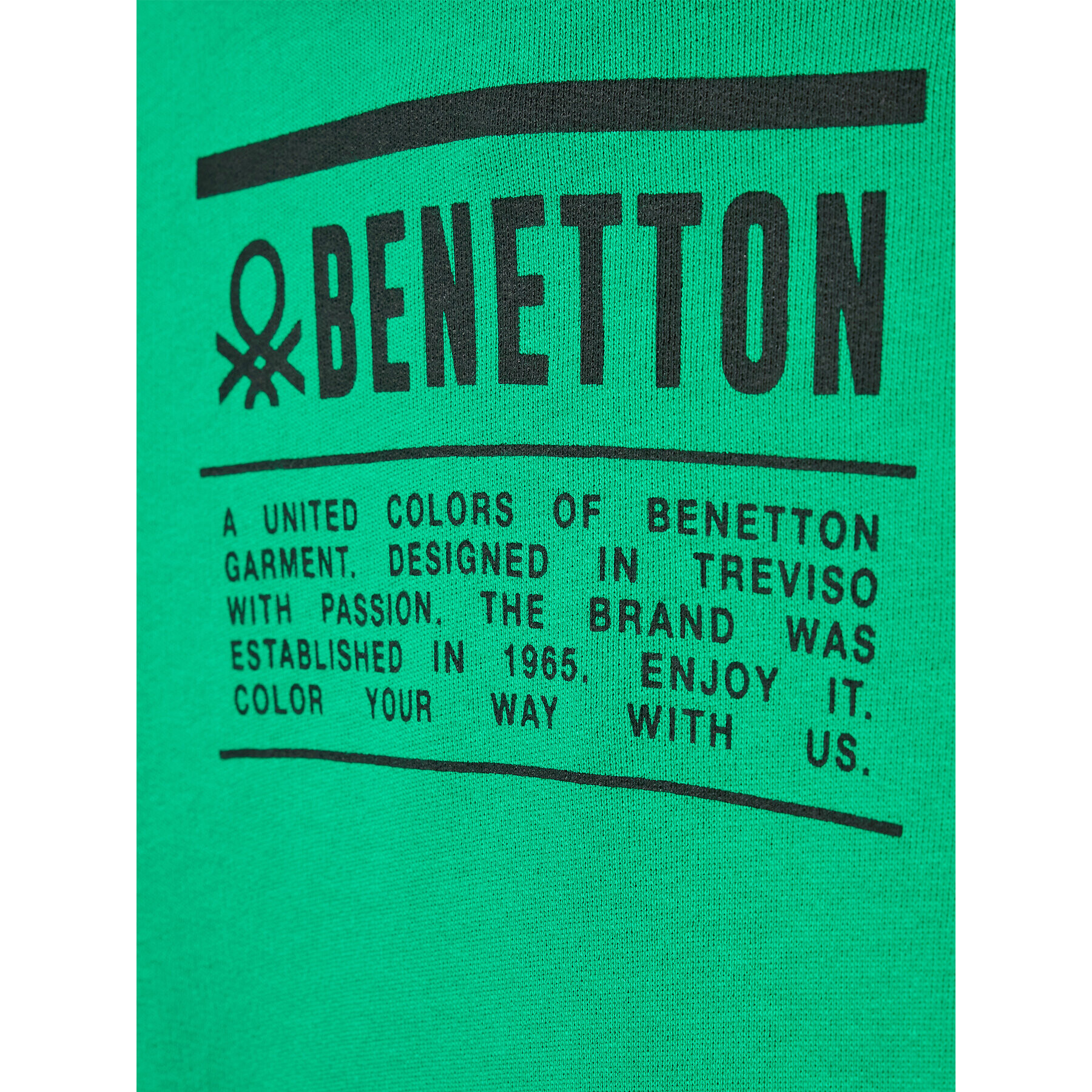 United Colors Of Benetton Bluză 3J68C200V Verde Regular Fit - Pled.ro