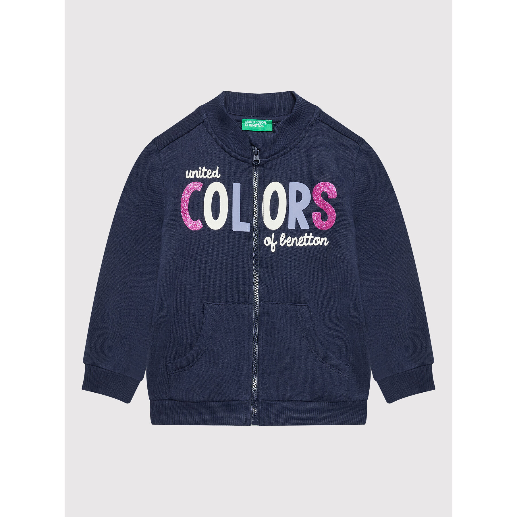 United Colors Of Benetton Bluză 3J70G500V Bleumarin Regular Fit - Pled.ro