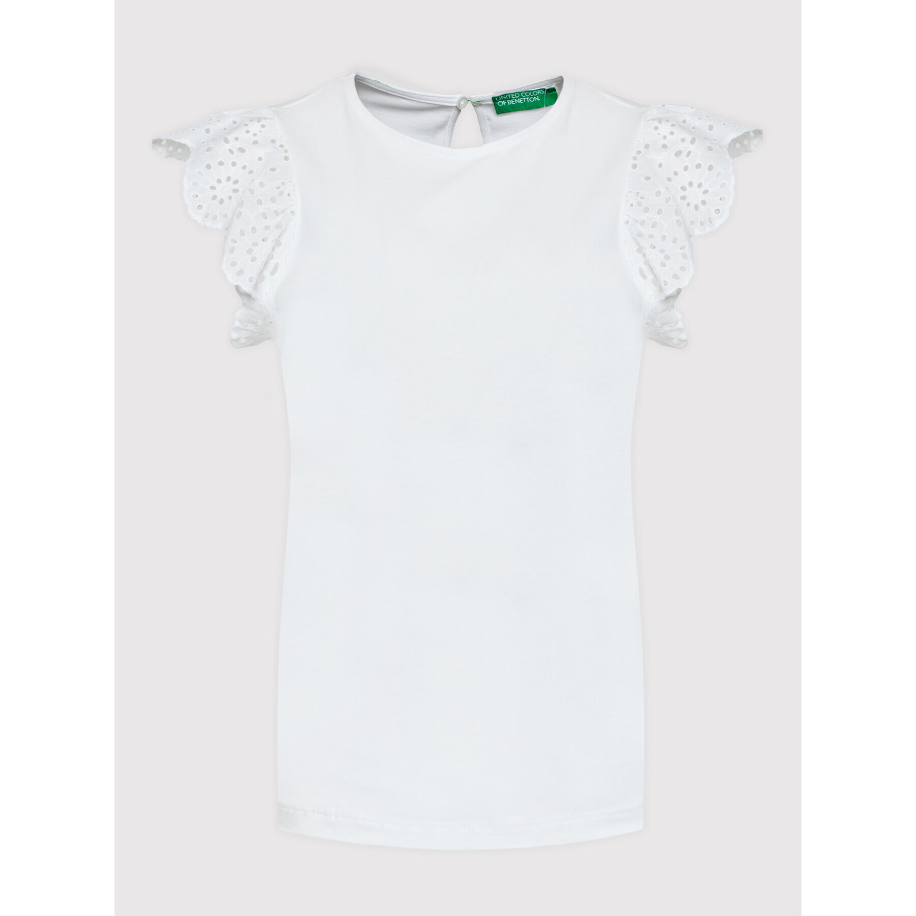 United Colors Of Benetton Bluză 3PQYD101C Alb Regular Fit - Pled.ro