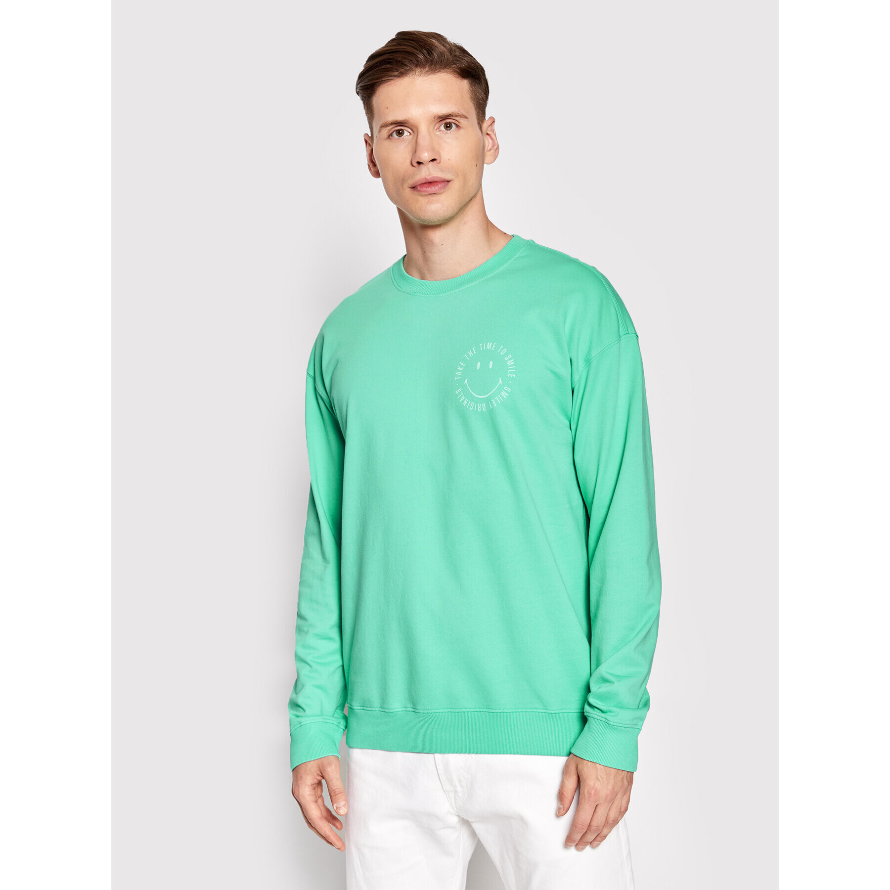 United Colors Of Benetton Bluză 3XU5U102A Verde Relaxed Fit - Pled.ro