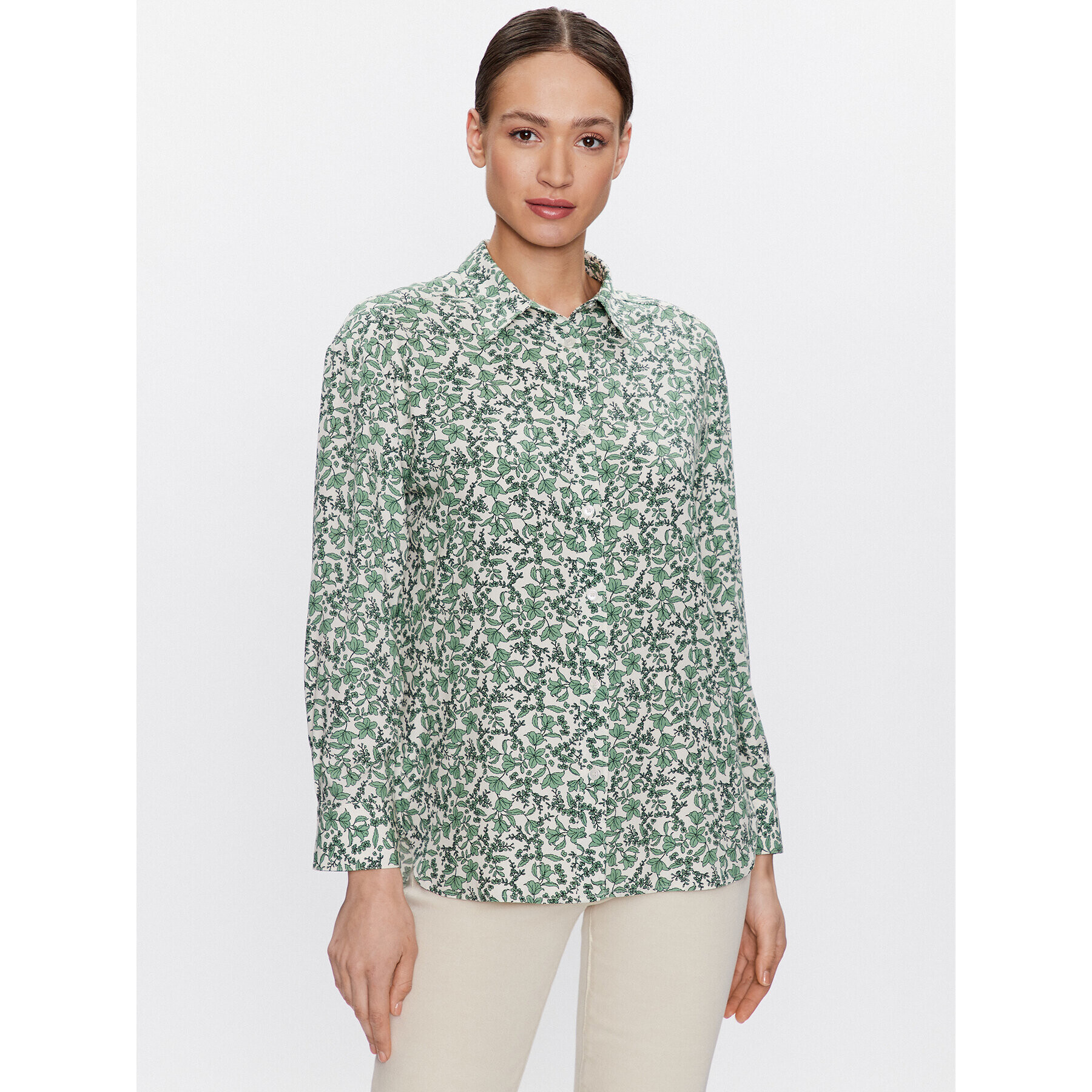 United Colors Of Benetton Cămașă 5T17DQ02Y Verde Relaxed Fit - Pled.ro