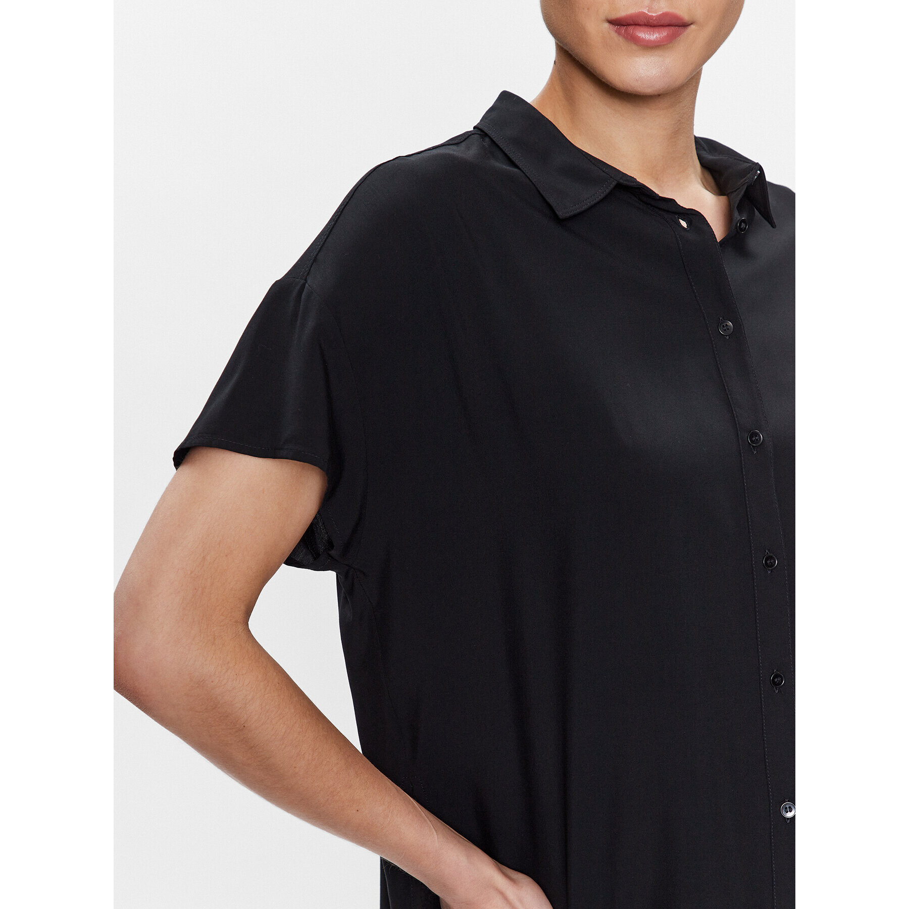 United Colors Of Benetton Cămașă 5WPWDQ01M Negru Boxy Fit - Pled.ro