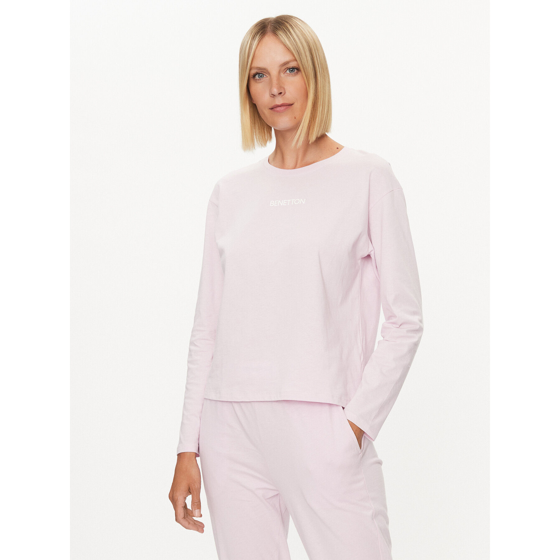 United Colors Of Benetton Cămașă pijama 30963M04S Roz Regular Fit - Pled.ro