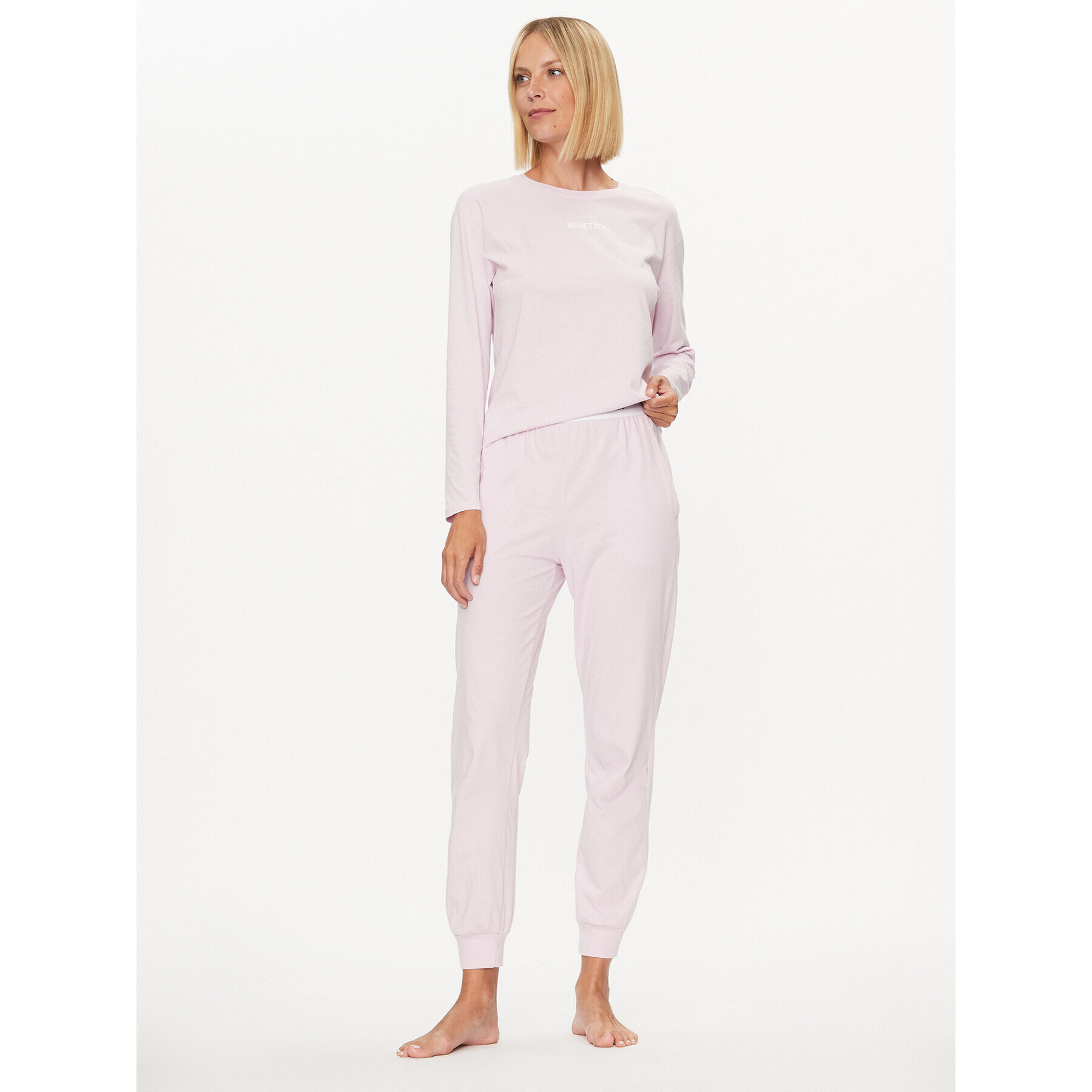 United Colors Of Benetton Cămașă pijama 30963M04S Roz Regular Fit - Pled.ro