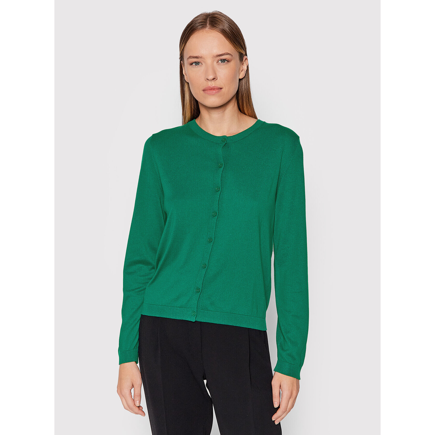 United Colors Of Benetton Cardigan 102MD5592 Verde Regular Fit - Pled.ro